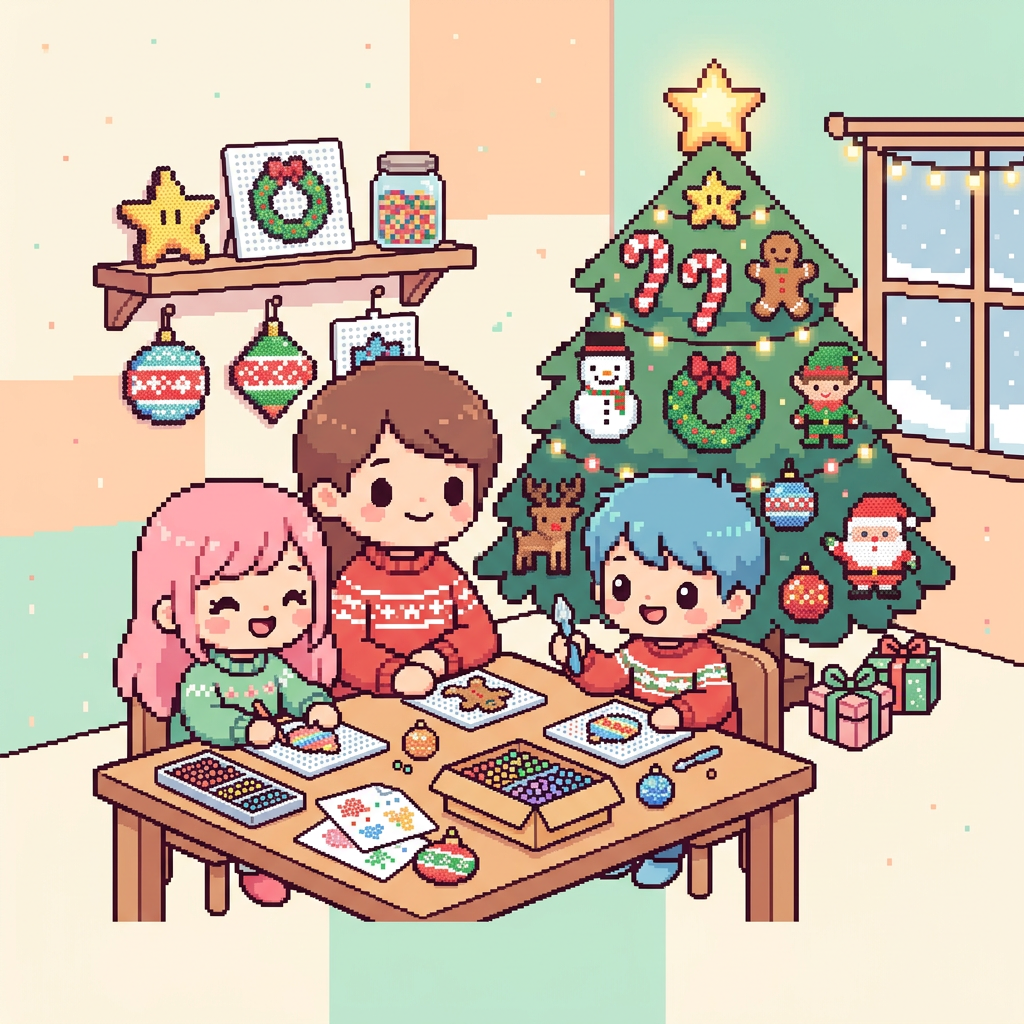 装点厅堂：创意圣诞Perler珠珠饰品与装饰