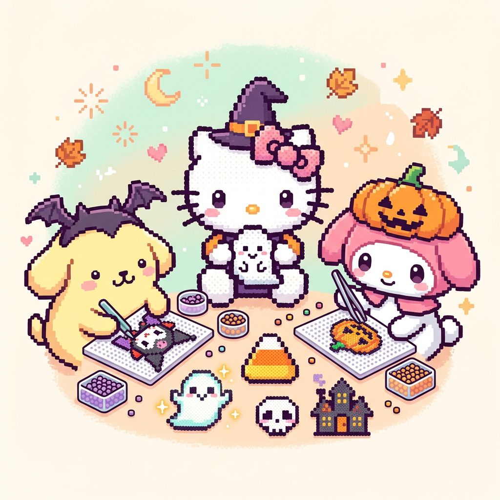 Sweet & Spooky: Crafting Charm with Hello Kitty & Sanrio Perler Bead Patterns
