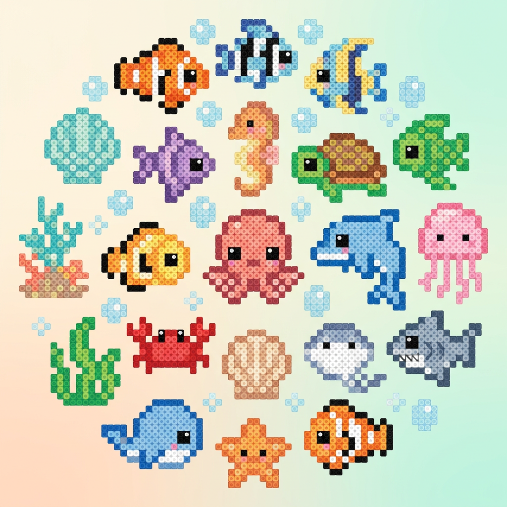 Under the Sea: 20 Ocean Perler Bead Patterns to Dive Into