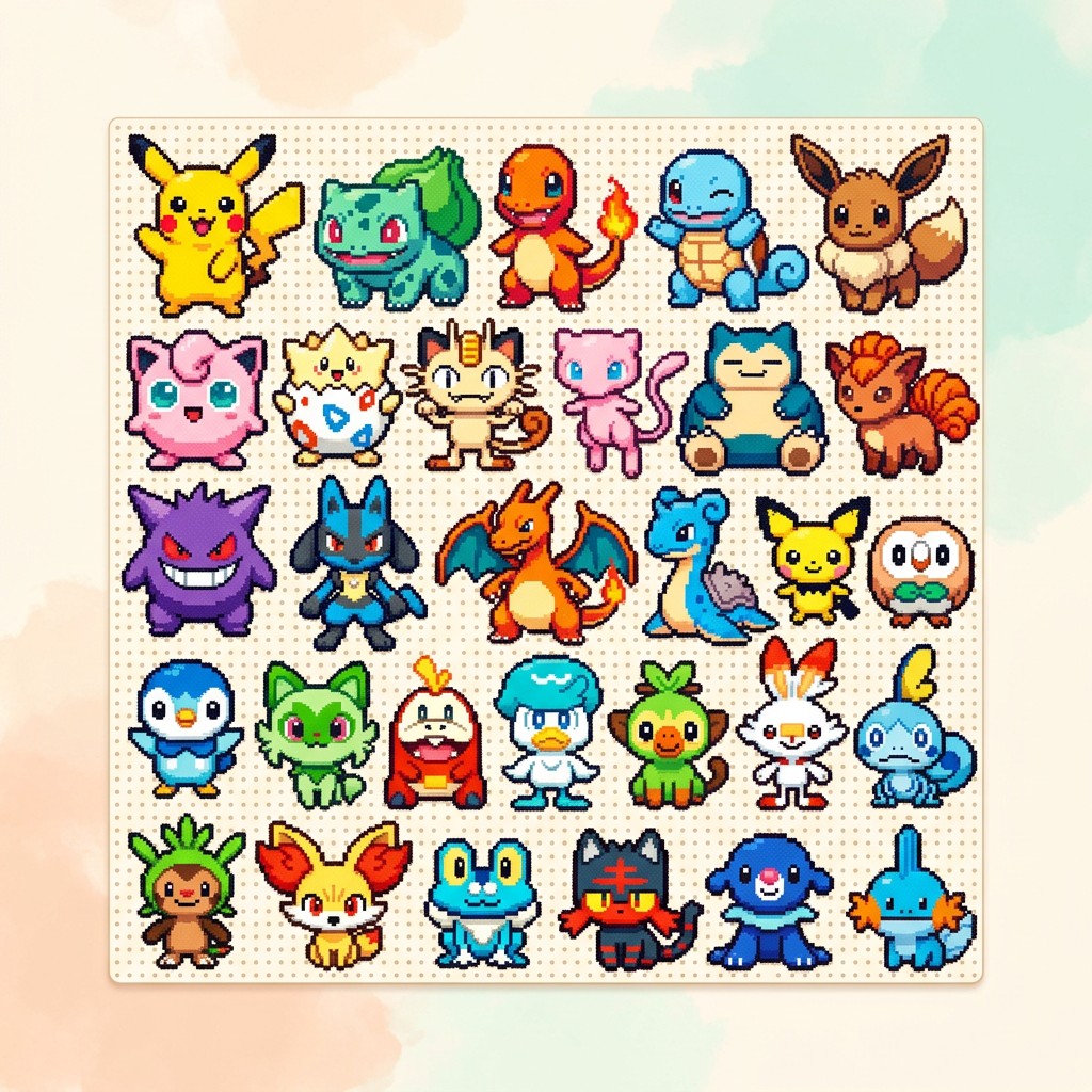 Gotta Craft 'Em All: 30 Epic Pokémon Perler Bead Patterns for Fans of All Ages
