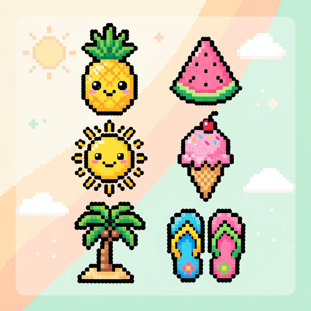 Summer Fun: Bright & Sunny Perler Bead Patterns