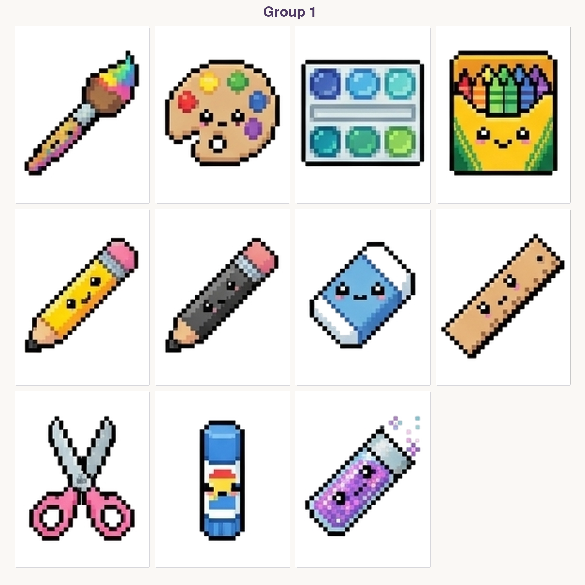 Art Supplies Studio Perler Bead Patterns Bundle, 48 Designs (PDF Digital Download)