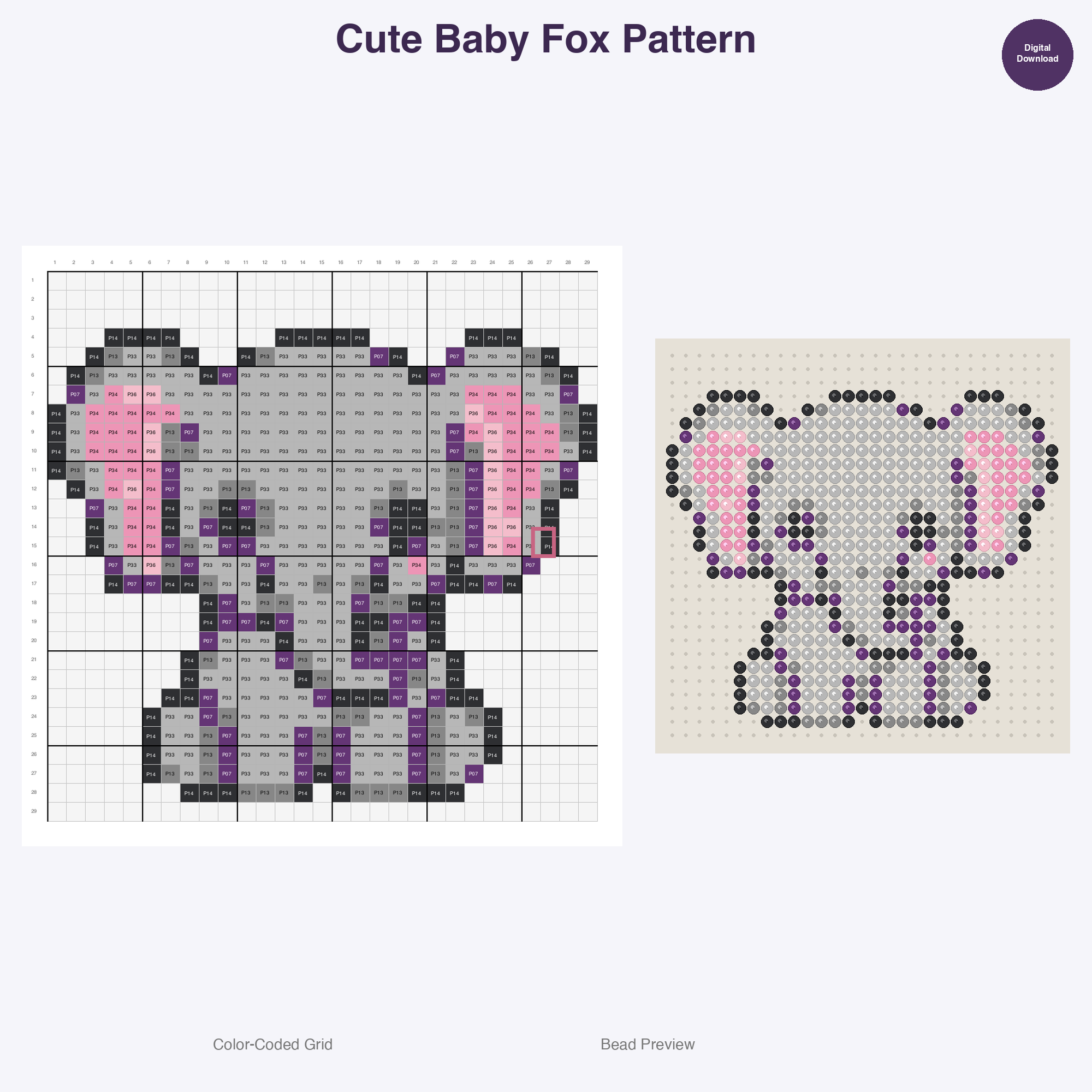 48 Baby Animals Perler Perler Bead Patterns Bundle (PDF Digital Download)