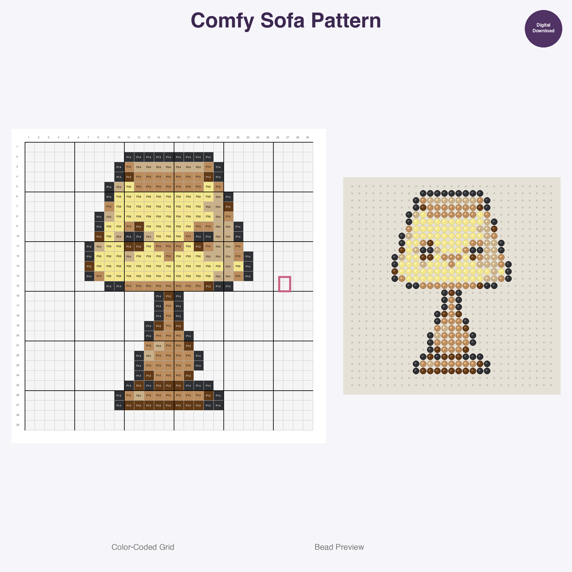 Cozy Home Essentials Perler Bead Patterns Bundle, 48 Designs (PDF Digital Download)