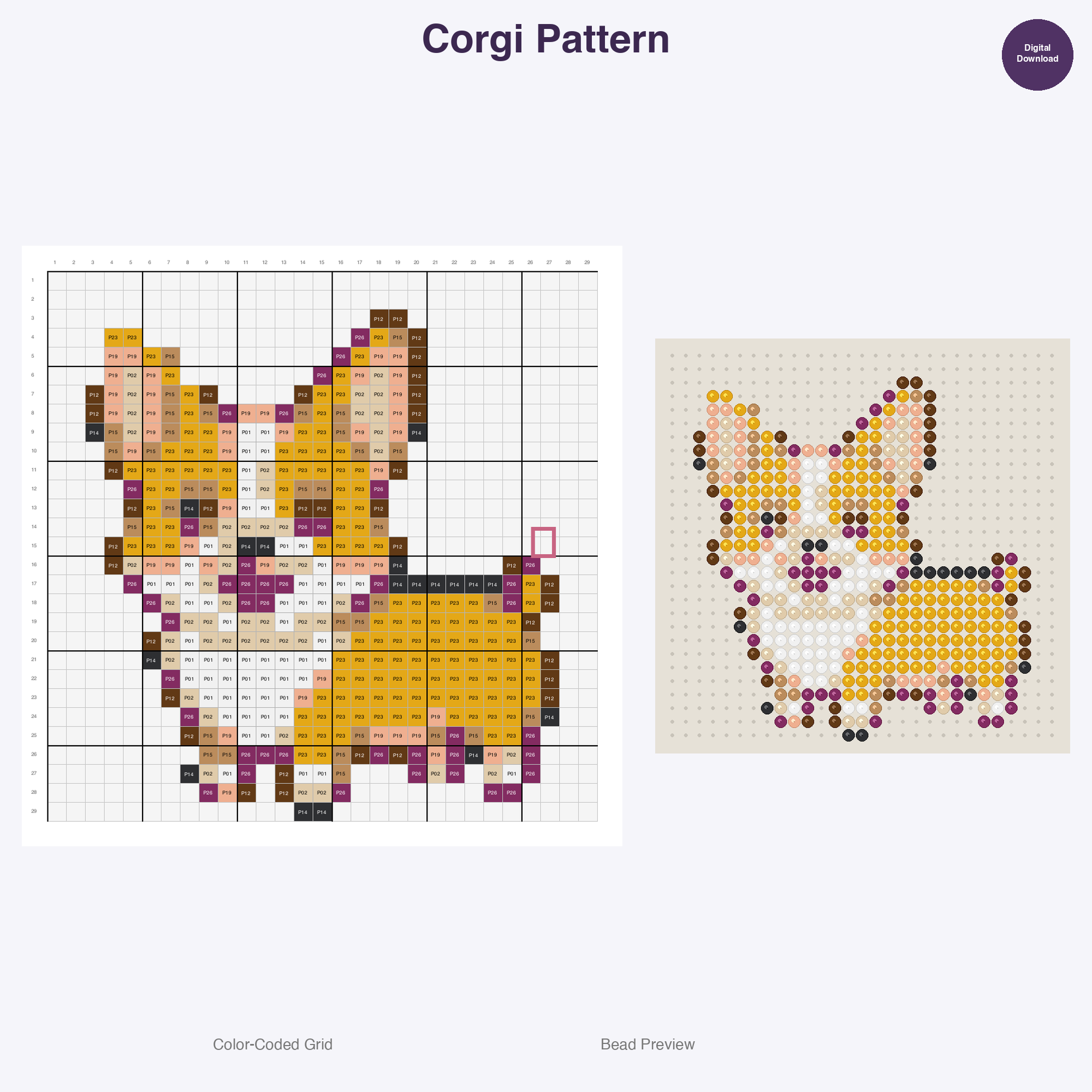 48 Cute Kawaii Animal Perler Bead Patterns Bundle | Fuse Bead Hama Templates | PDF Digital Download