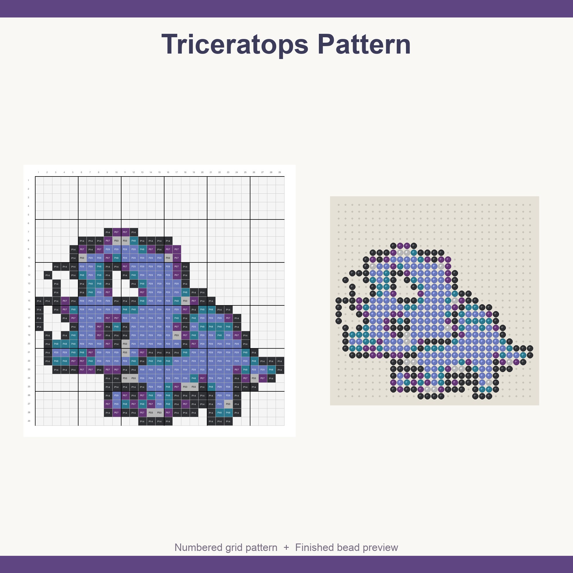 Dinosaur Perler Bead Patterns Bundle, 48 Designs (PDF Digital Download)