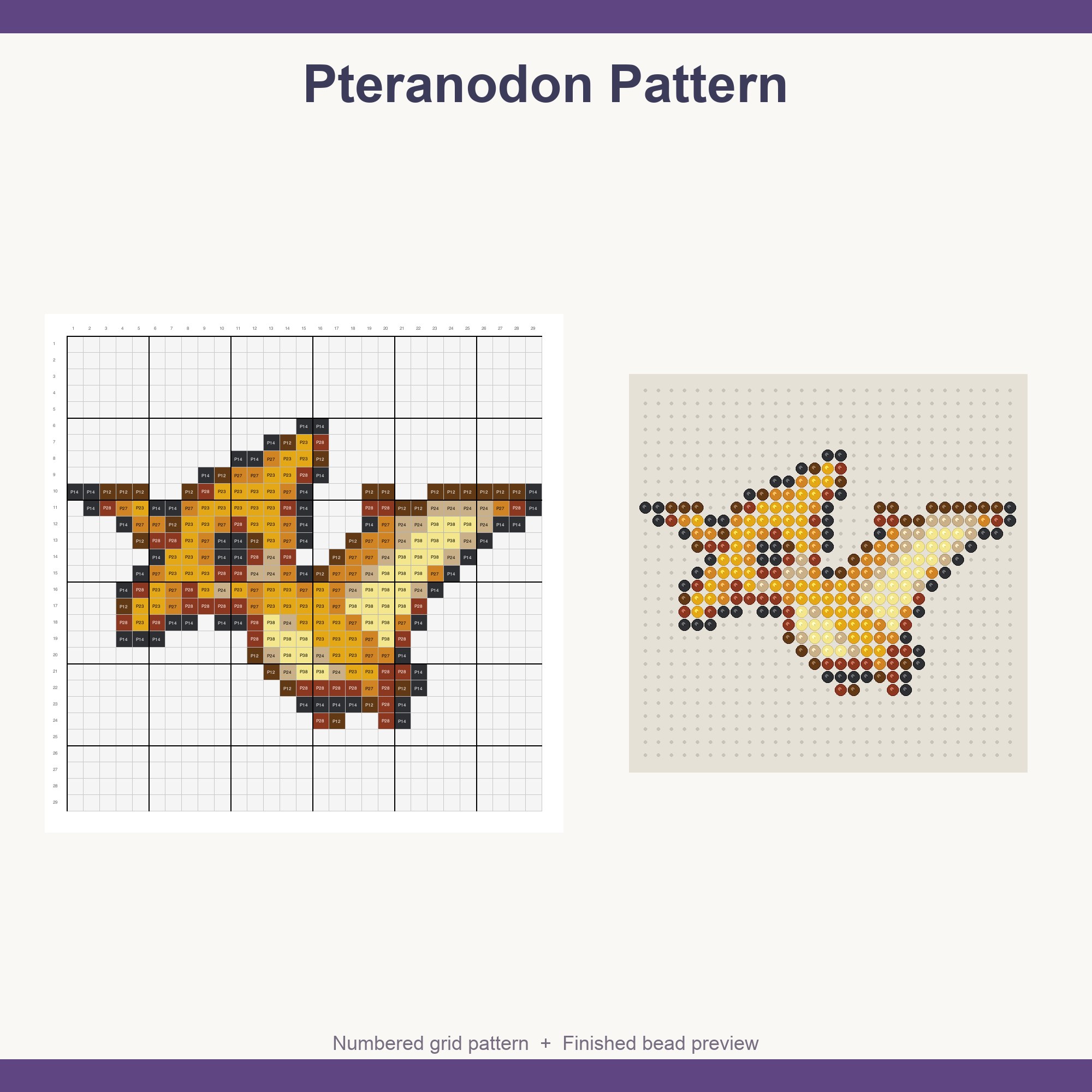 Dinosaur Perler Bead Patterns Bundle, 48 Designs (PDF Digital Download)