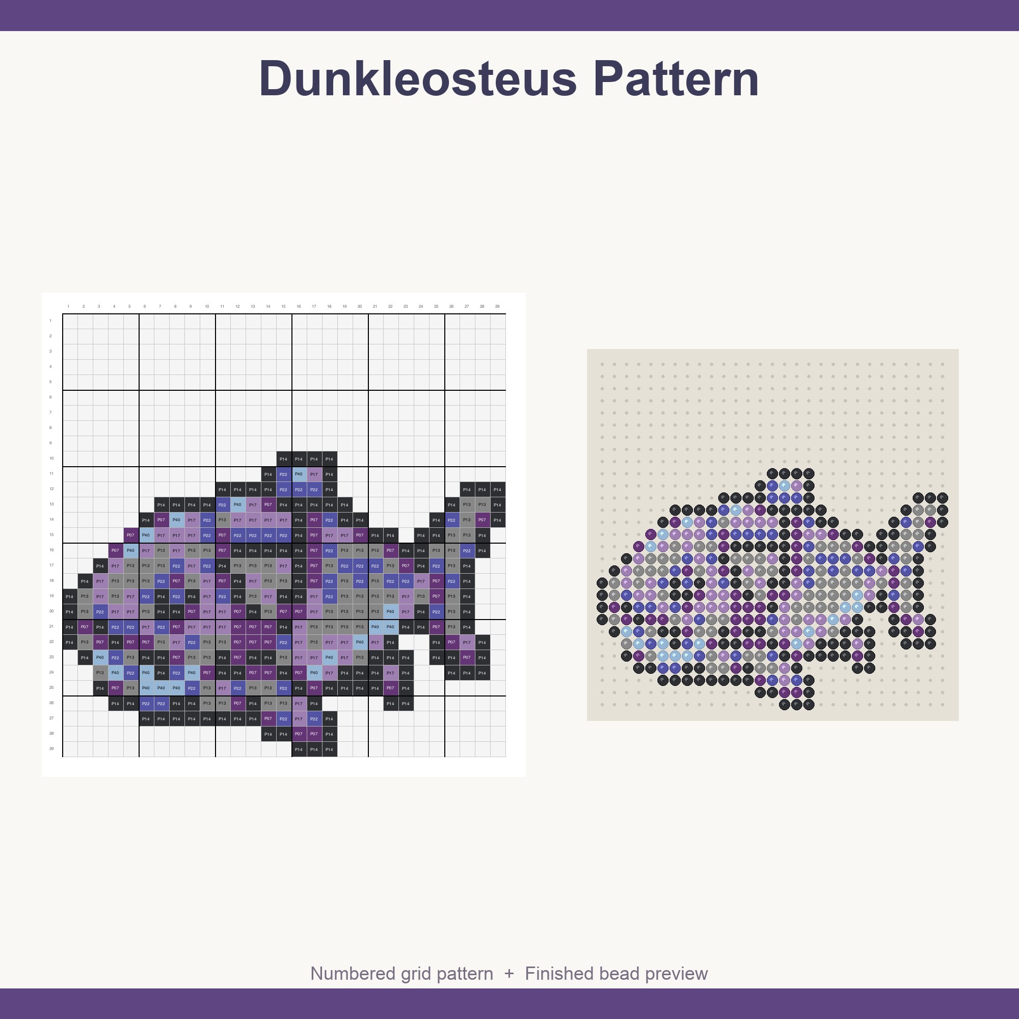 Dinosaur Perler Bead Patterns Bundle, 48 Designs (PDF Digital Download)