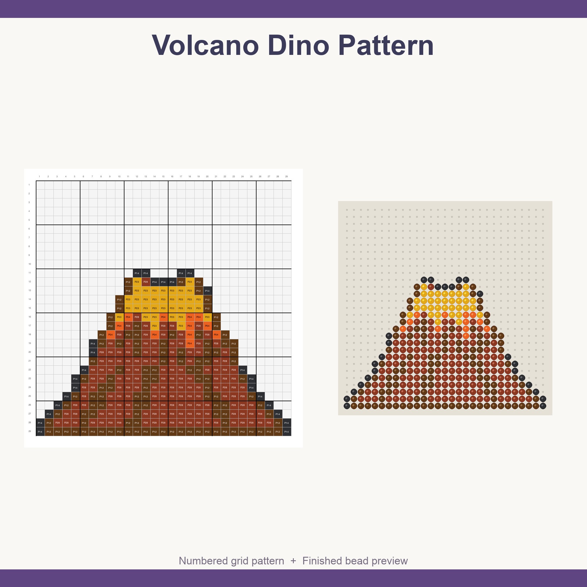 Dinosaur Perler Bead Patterns Bundle, 48 Designs (PDF Digital Download)