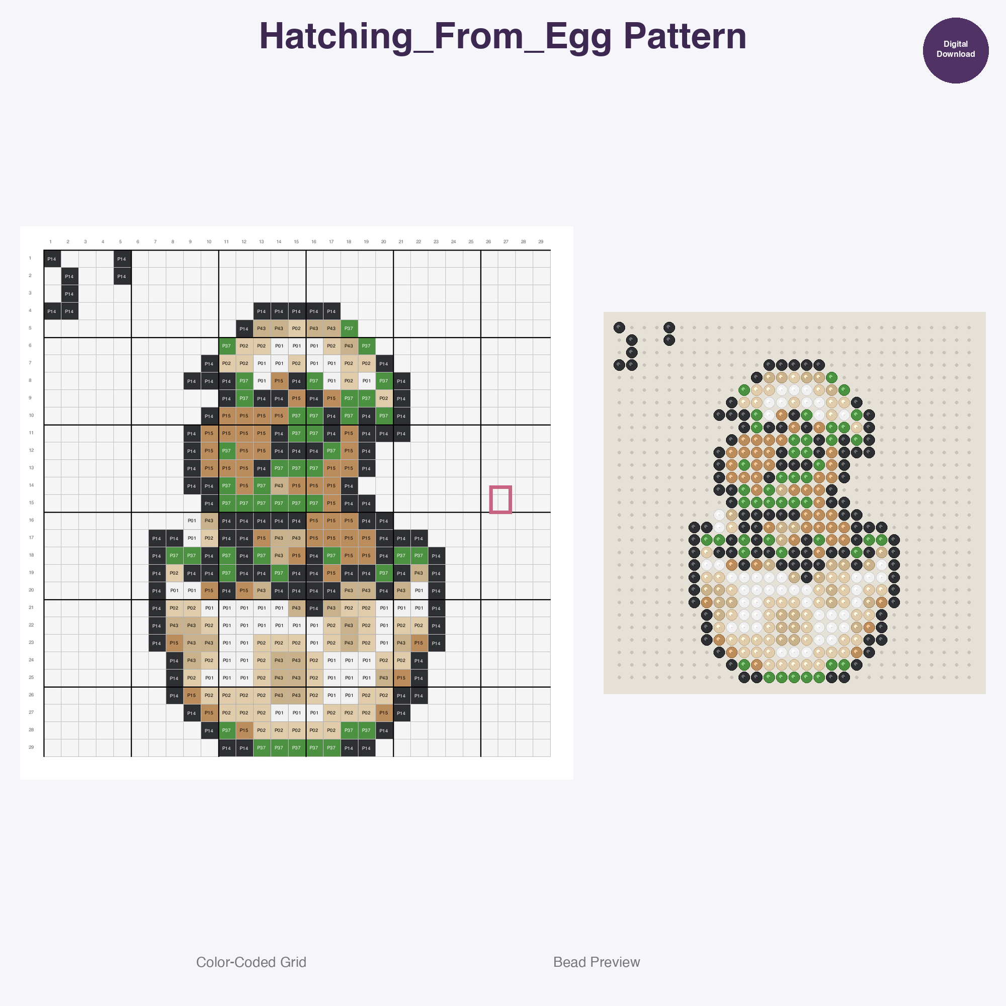 Baby Dinosaurs Perler Bead Patterns Bundle, 12 Designs (PDF Digital Download)