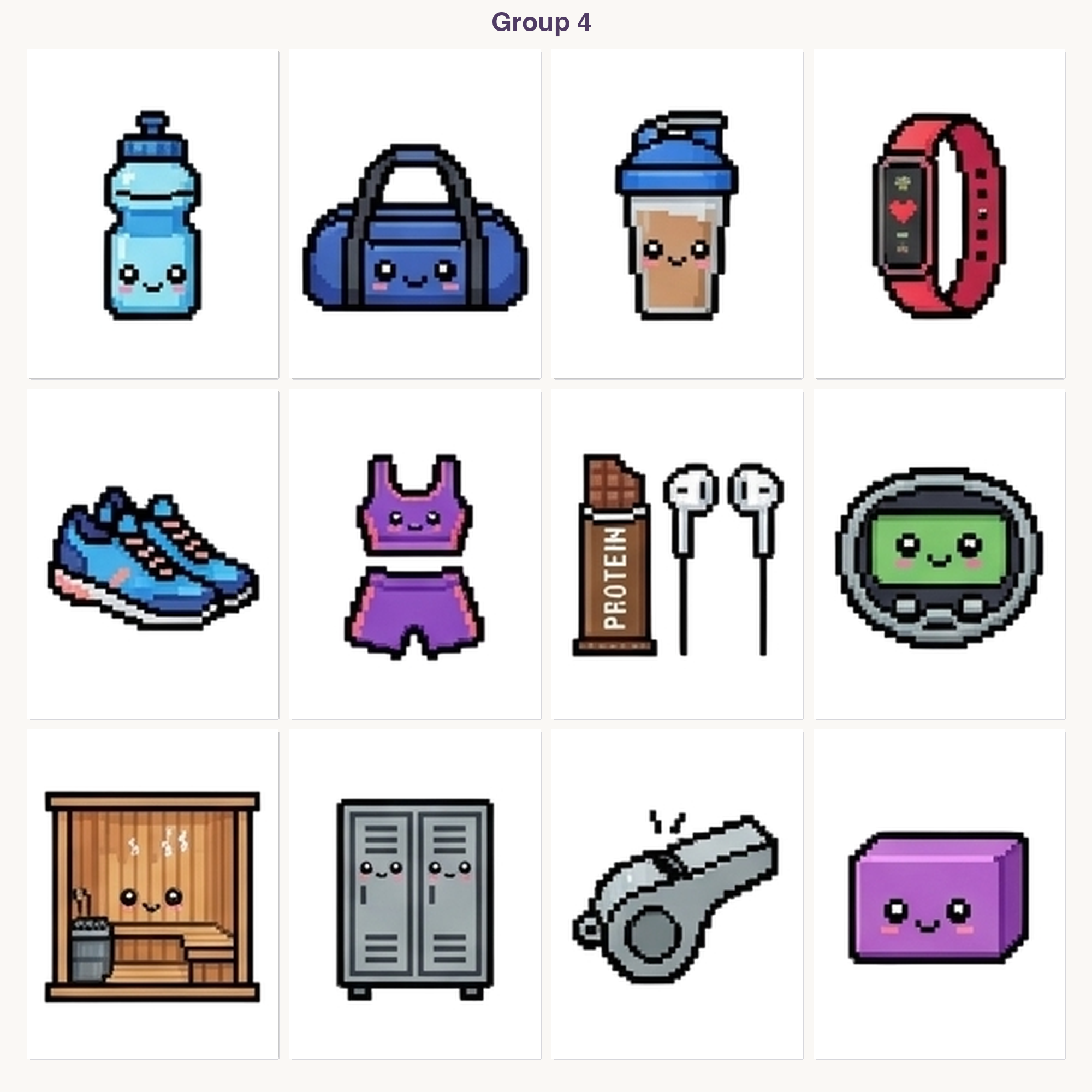 Fitness Equipment Patterns Perler Bead Patterns Bundle, 48 Designs (PDF Digital Download)