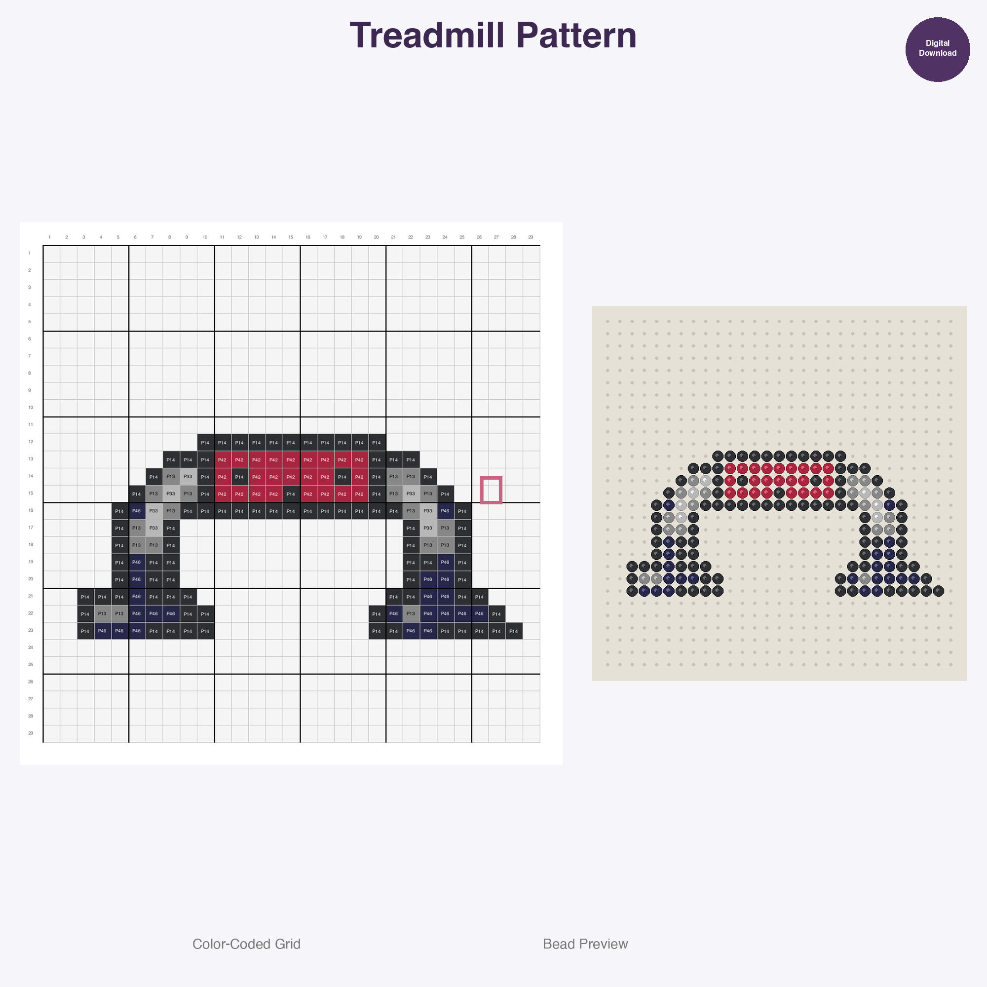 Fitness Equipment Patterns Perler Bead Patterns Bundle, 48 Designs (PDF Digital Download)