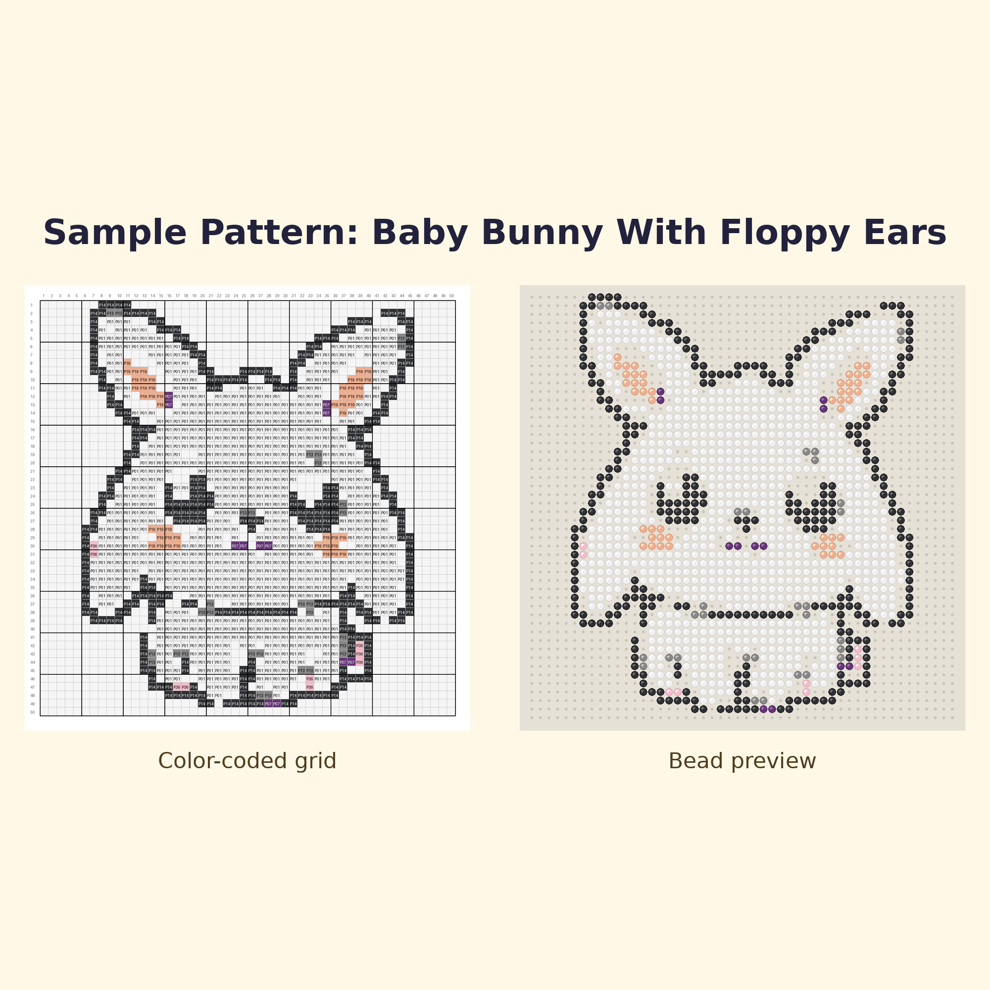 Free Baby Animals Mini Perler Bead Pattern Bundle | 12 Designs | Hama Bead Compatible | PDF Digital Download