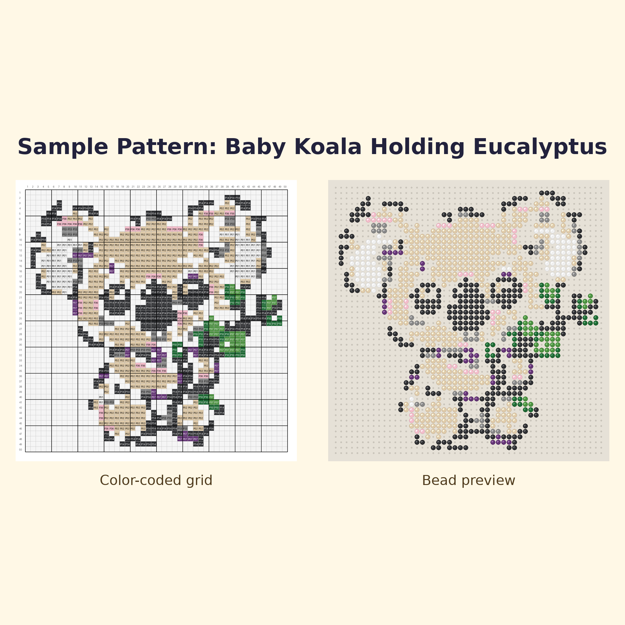 Free Baby Animals Mini Perler Bead Pattern Bundle | 12 Designs | Hama Bead Compatible | PDF Digital Download