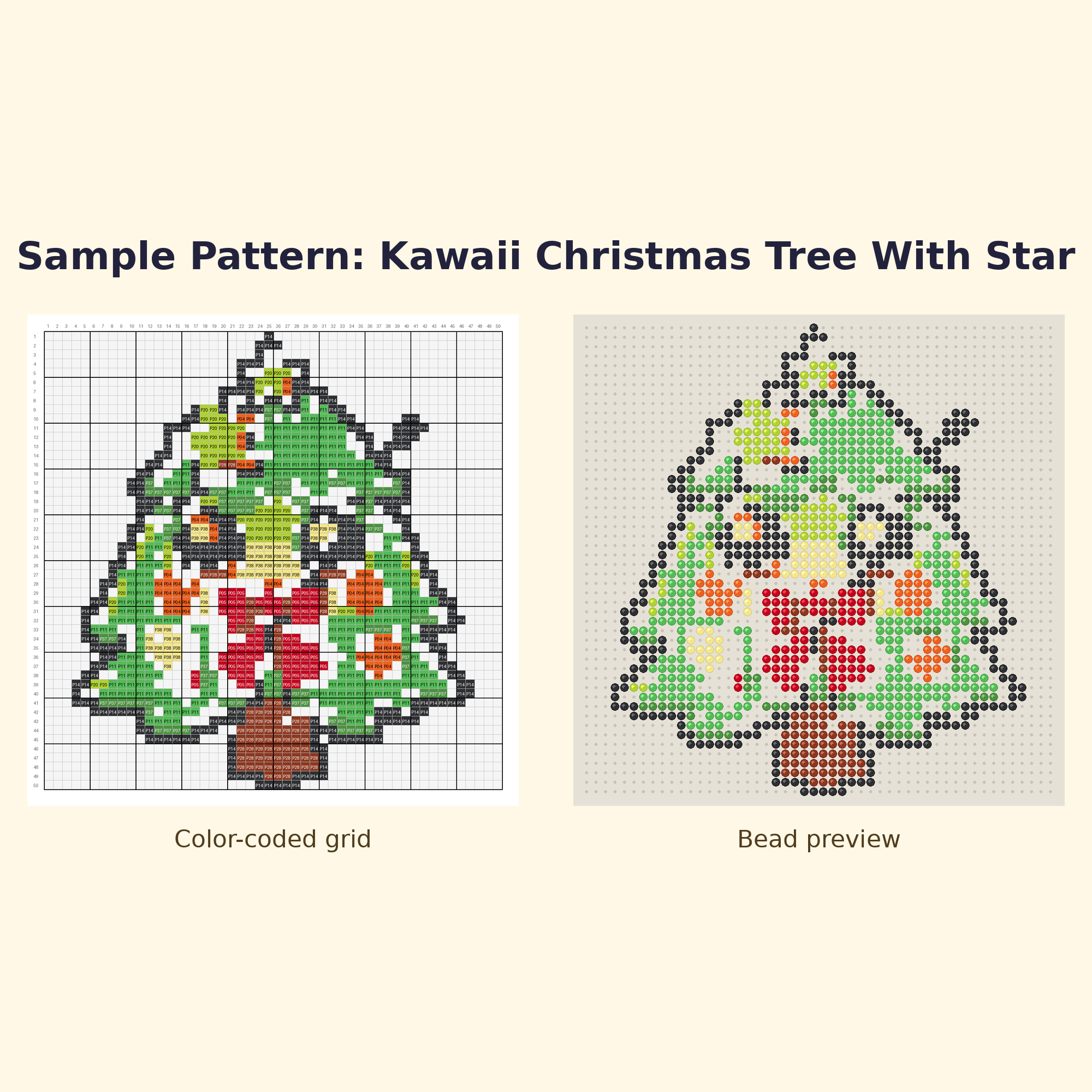 Free Christmas Mini Perler Bead Pattern Bundle | 12 Designs | Hama Bead Compatible | PDF Digital Download