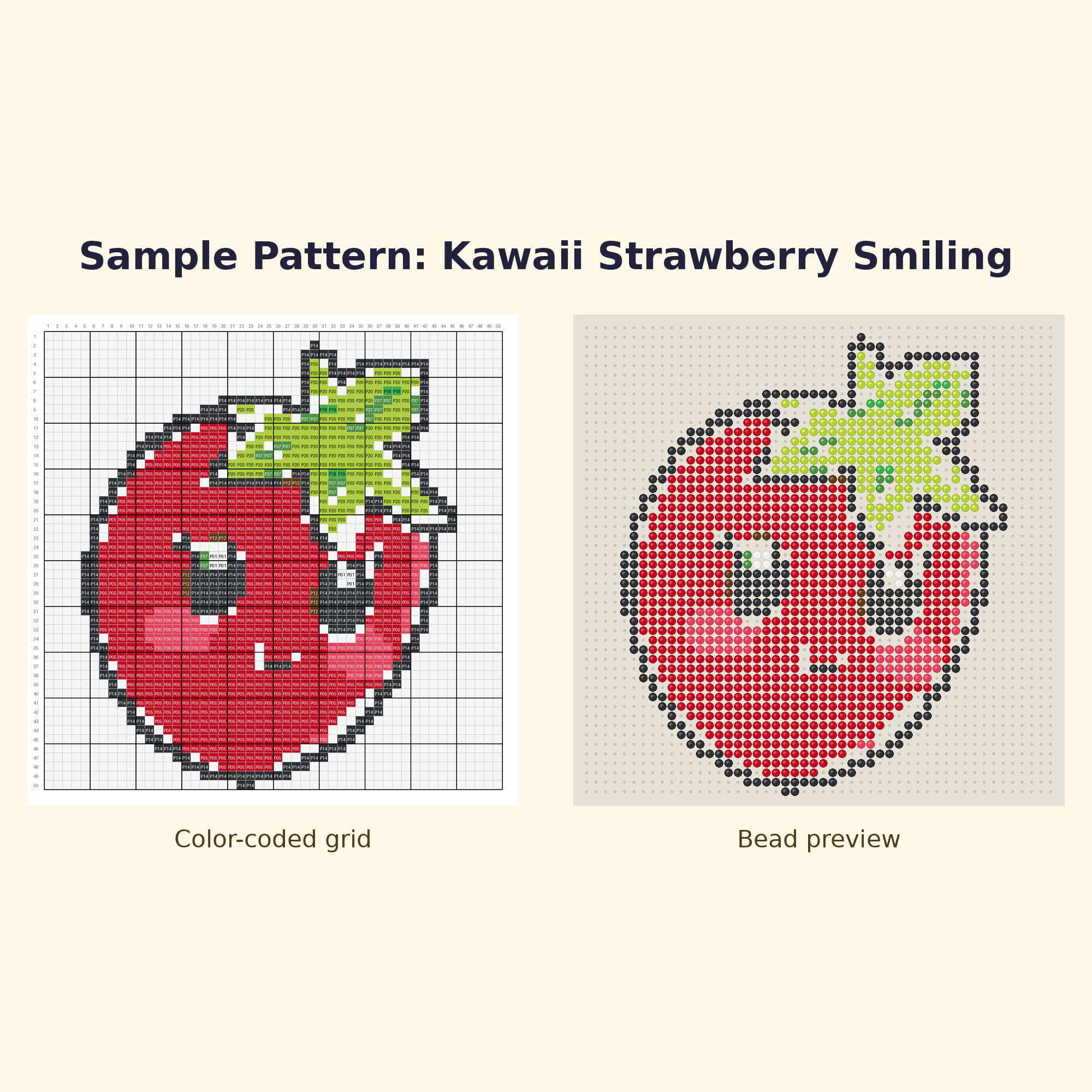 Free Kawaii Food Sampler Perler Bead Pattern Bundle | 12 Designs | Hama Bead Compatible | PDF Digital Download