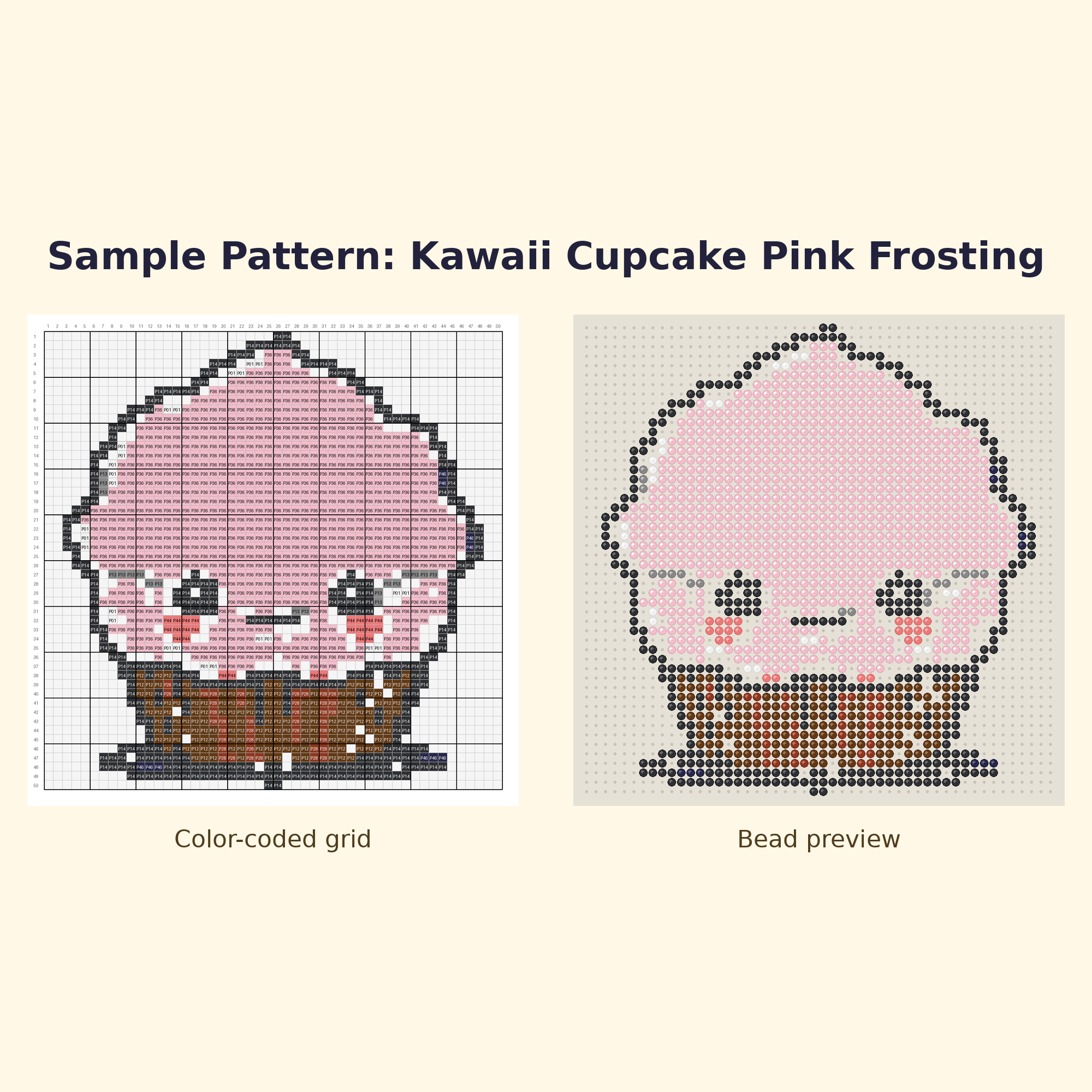 Free Kawaii Food Sampler Perler Bead Pattern Bundle | 12 Designs | Hama Bead Compatible | PDF Digital Download