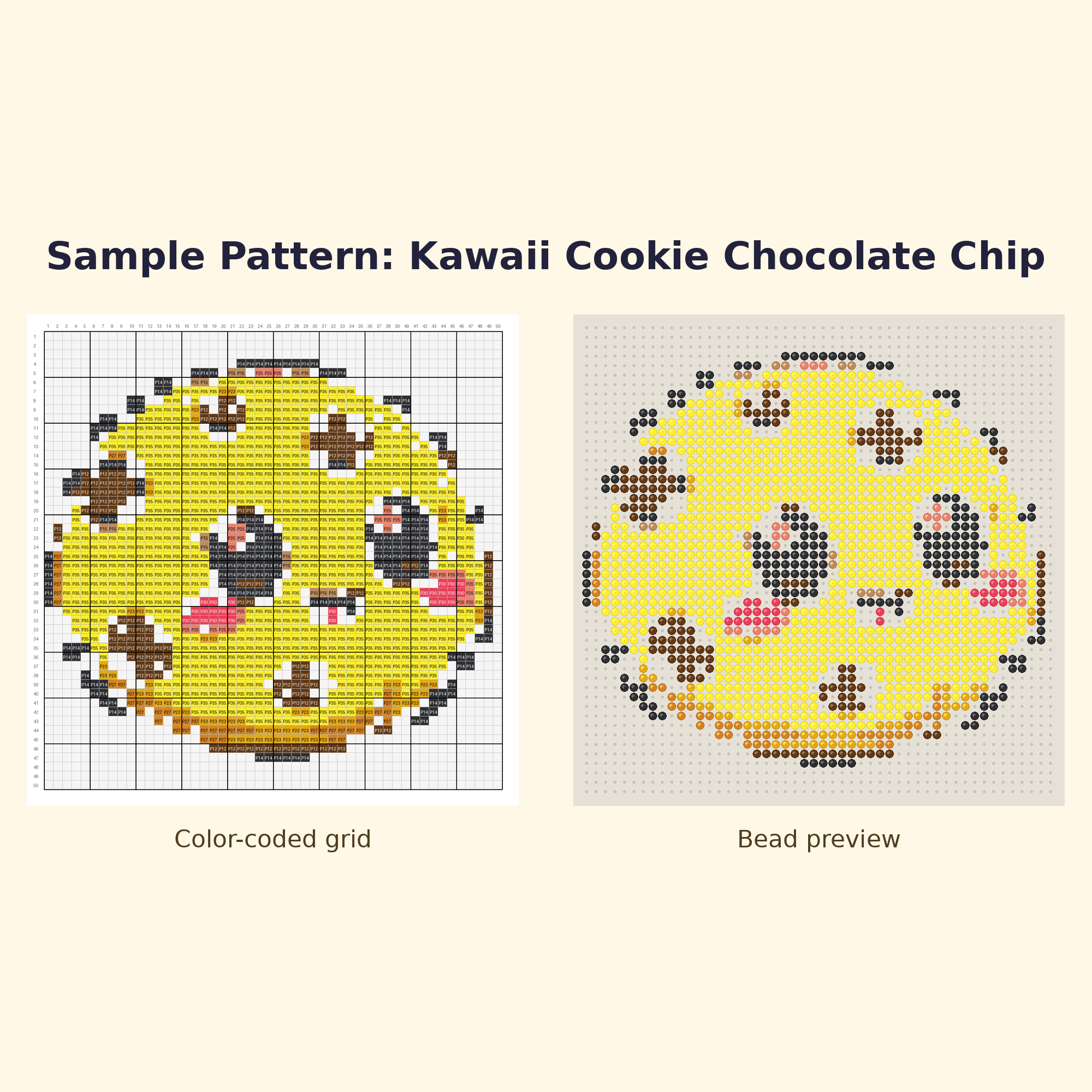 Free Kawaii Food Sampler Perler Bead Pattern Bundle | 12 Designs | Hama Bead Compatible | PDF Digital Download