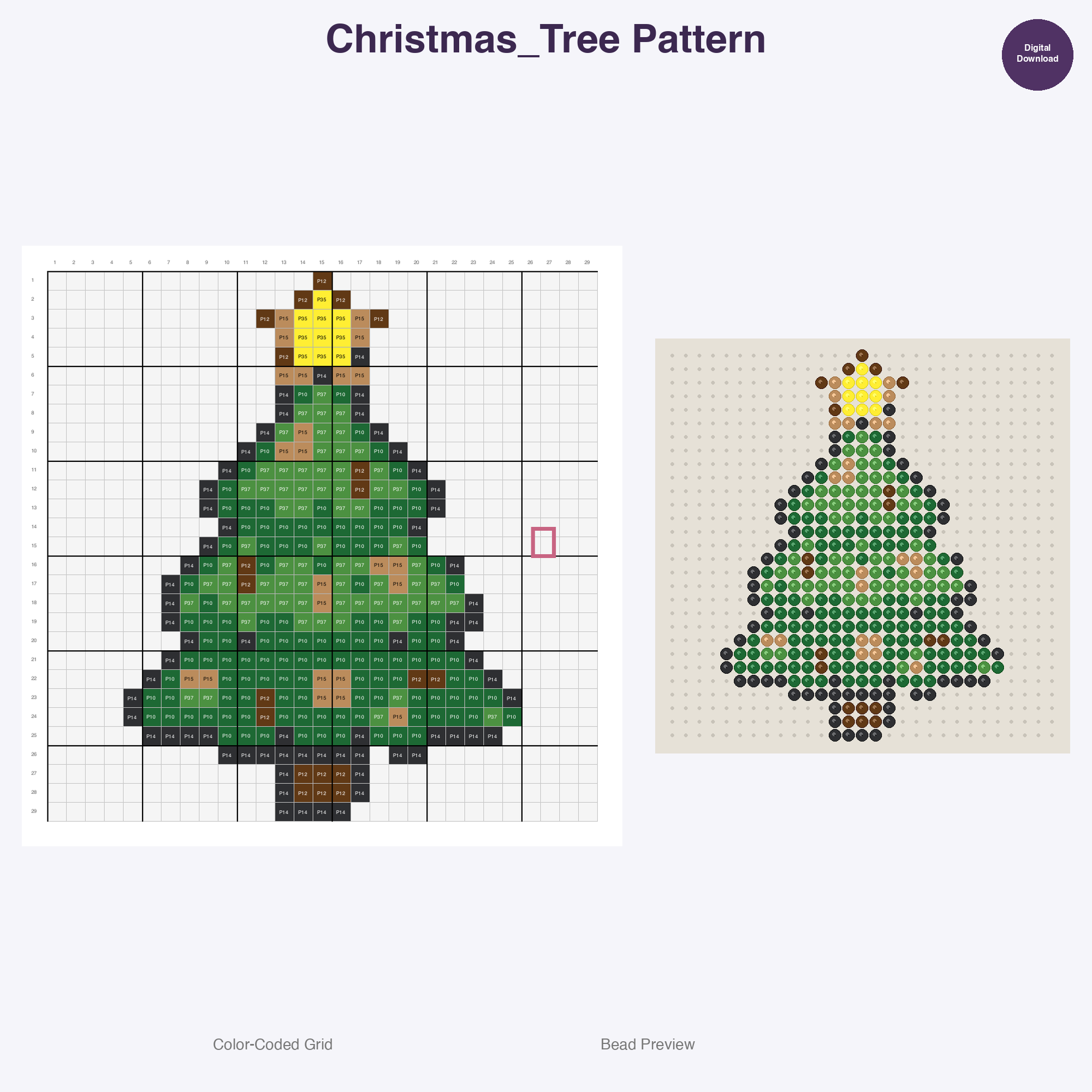 Holiday Perler Bead Patterns Bundle, 48 Designs (PDF Digital Download)
