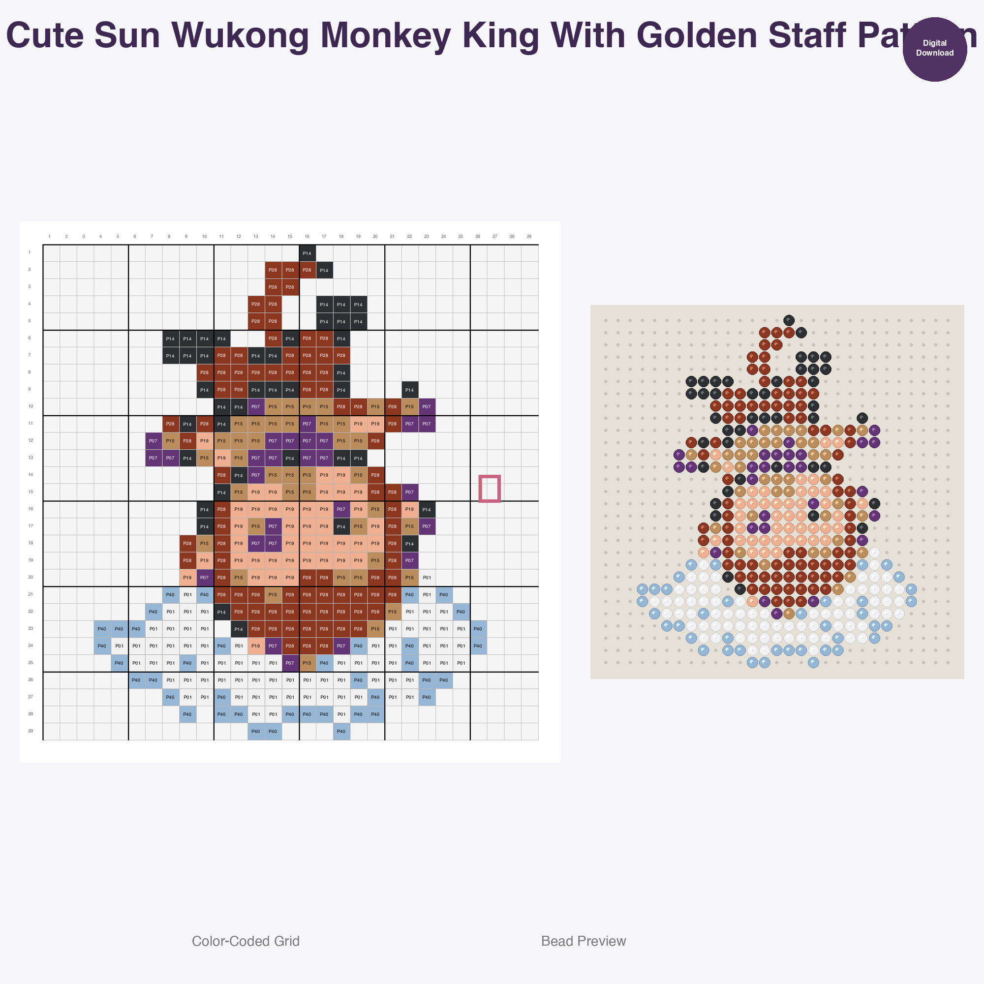 Main Characters Perler Bead Patterns Bundle, 11 Designs (PDF Digital Download)
