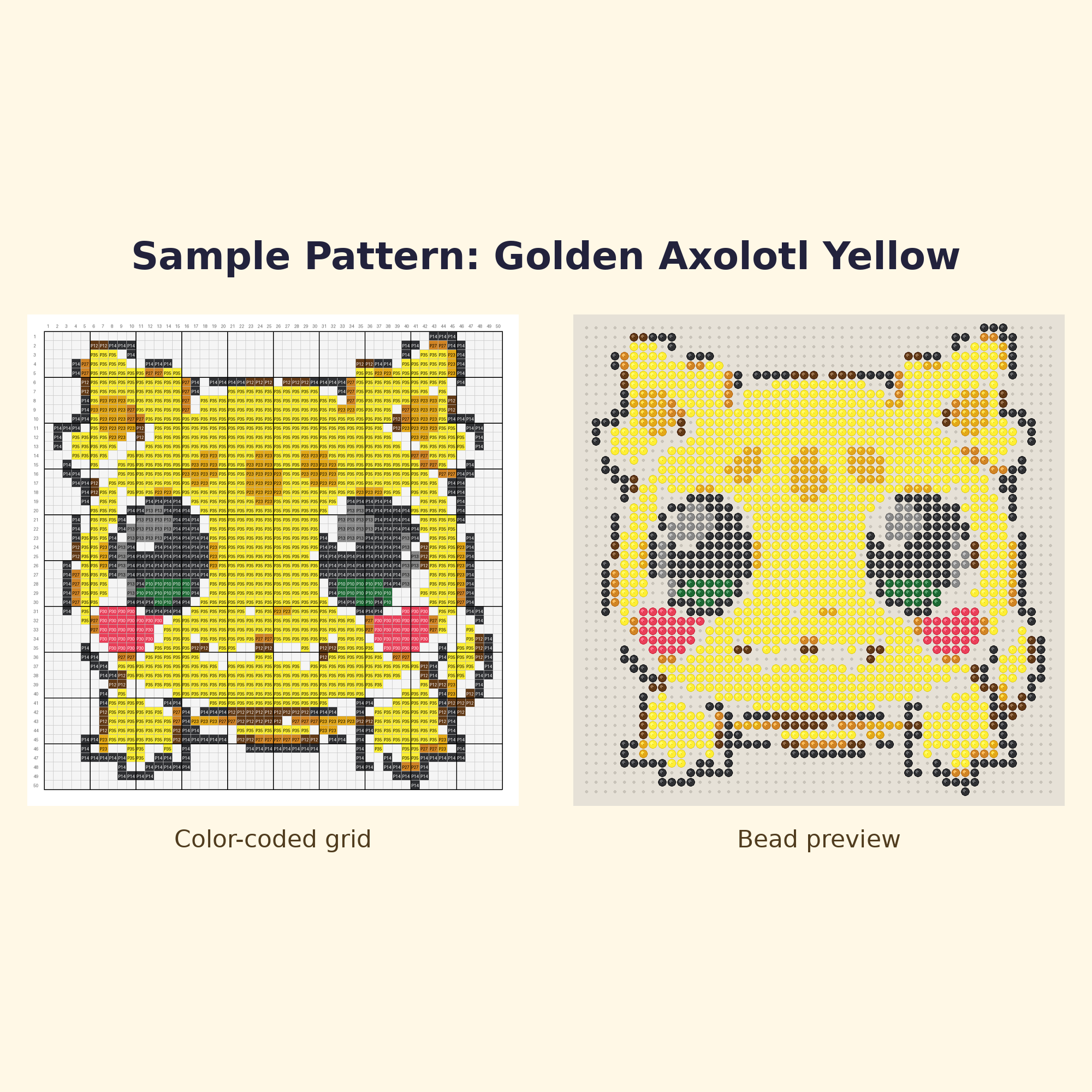 Cute Axolotl Pals Perler Bead Pattern Bundle | 24 Designs | Hama Bead Compatible | PDF Digital Download