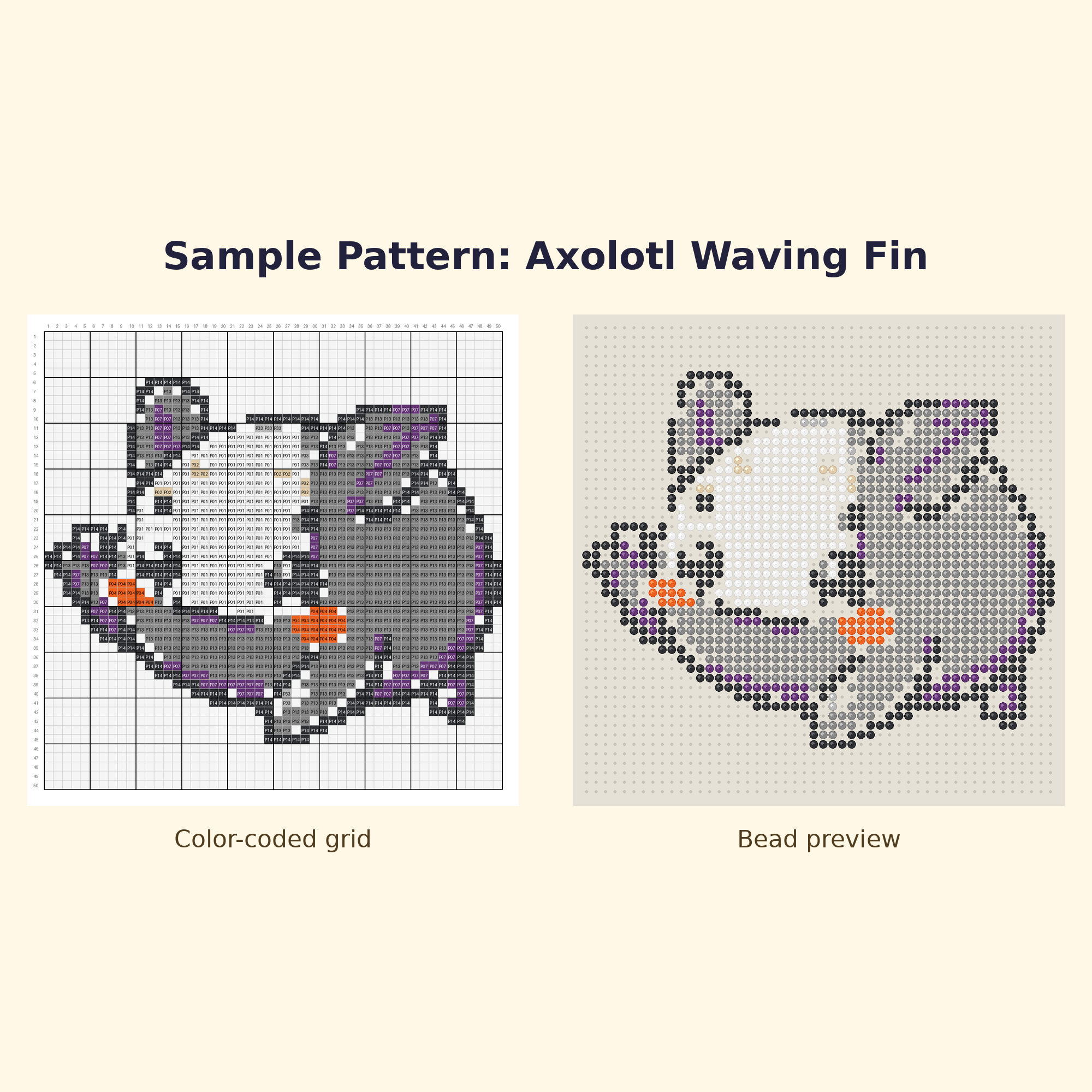 Cute Axolotl Pals Perler Bead Pattern Bundle | 24 Designs | Hama Bead Compatible | PDF Digital Download