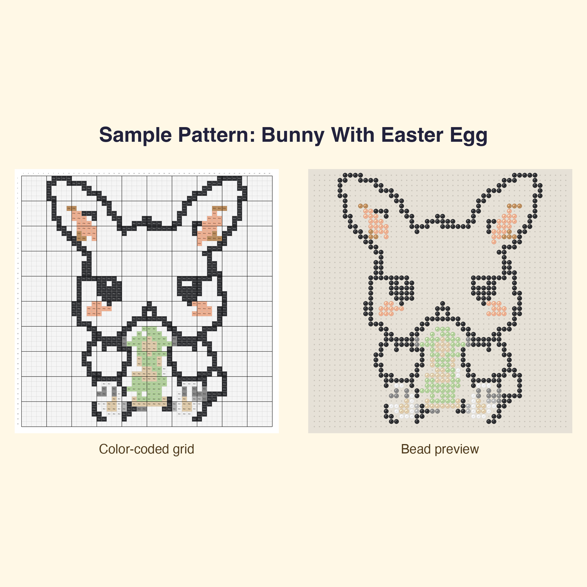 Cute Bunny Pals Perler Bead Pattern Bundle | 24 Designs | Hama Bead Compatible | PDF Digital Download