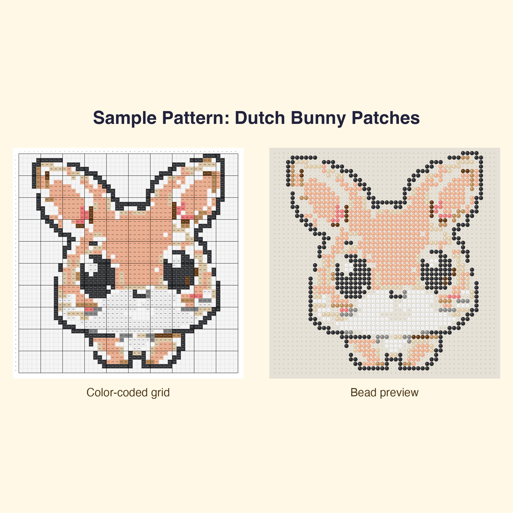 Cute Bunny Pals Perler Bead Pattern Bundle | 24 Designs | Hama Bead Compatible | PDF Digital Download