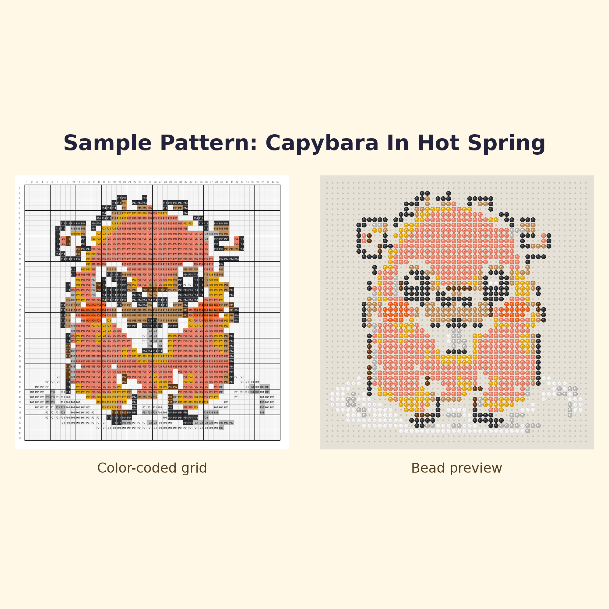 Cute Capybara Pals Perler Bead Pattern Bundle | 24 Designs | Hama Bead Compatible | PDF Digital Download
