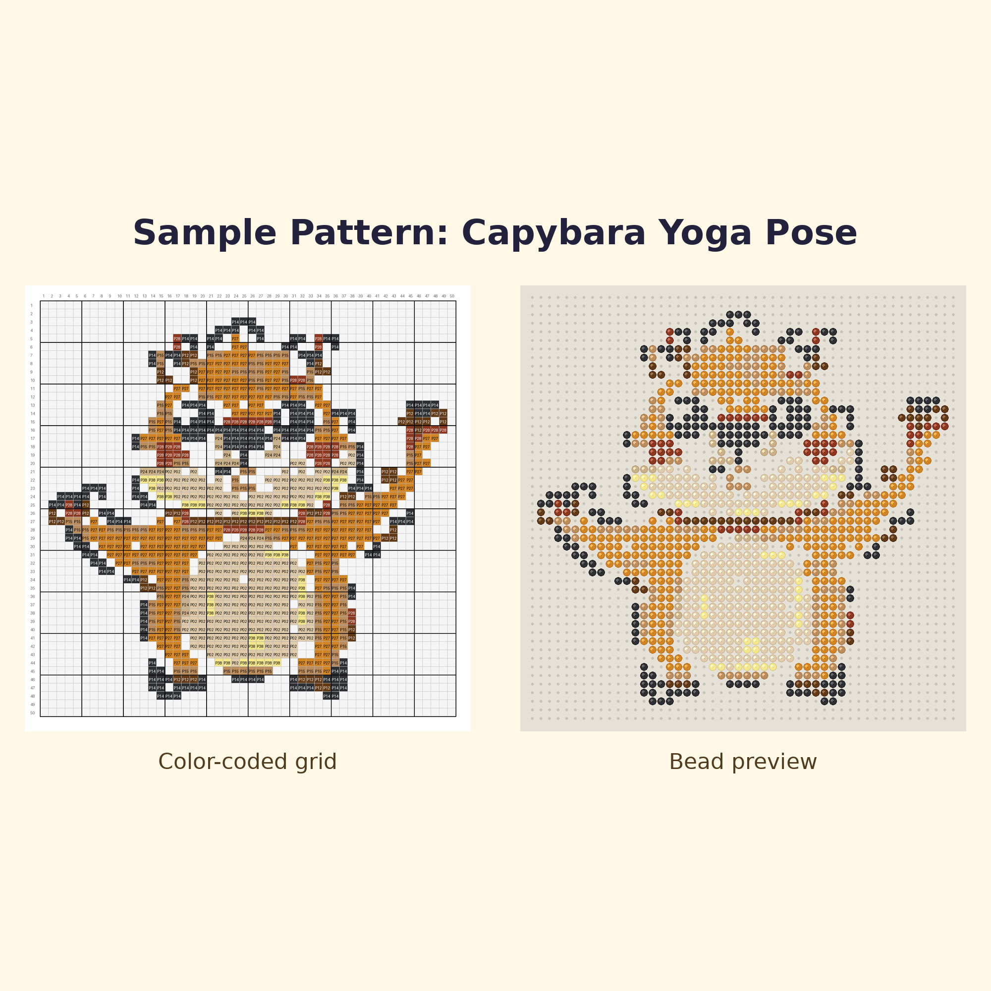 Cute Capybara Pals Perler Bead Pattern Bundle | 24 Designs | Hama Bead Compatible | PDF Digital Download