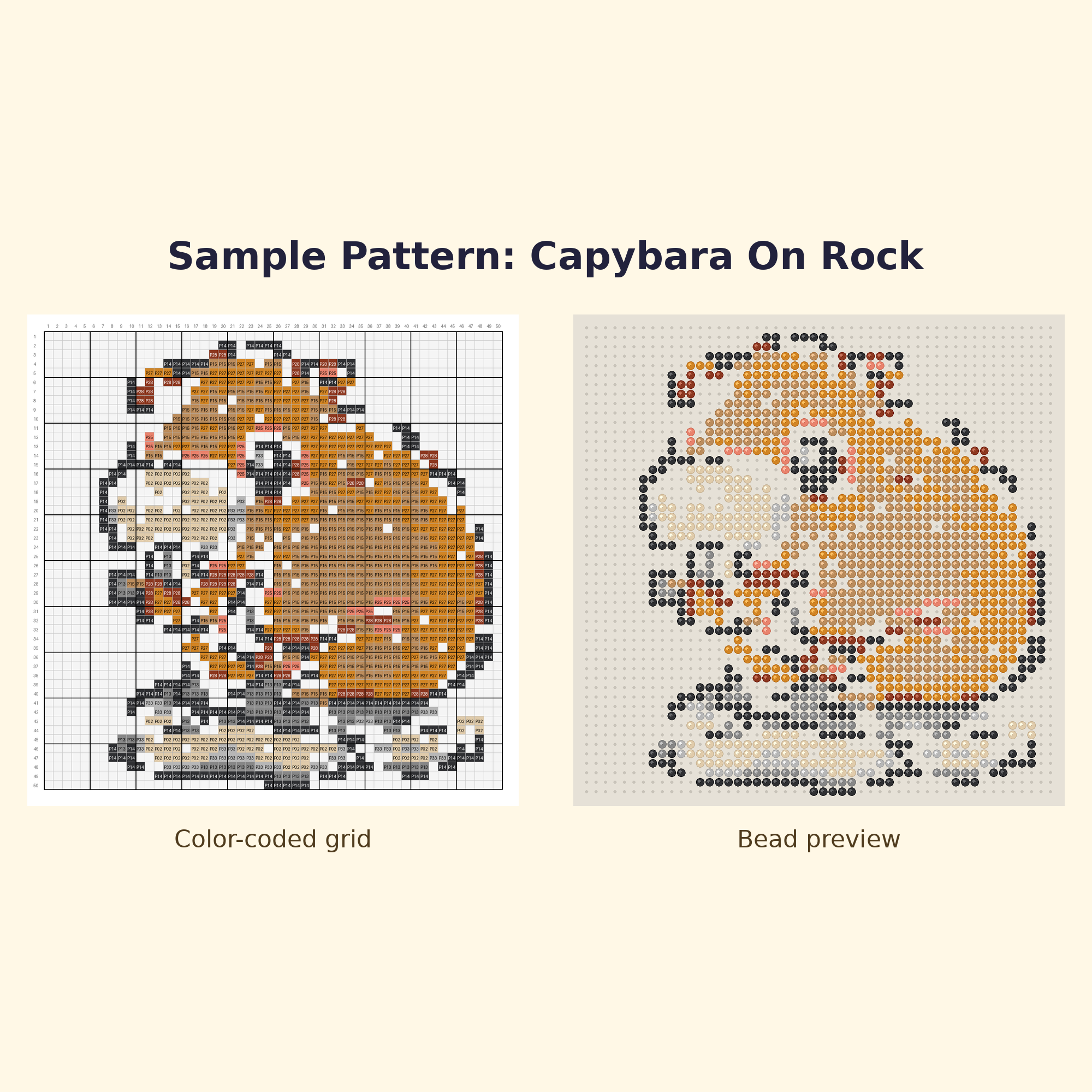 Cute Capybara Pals Perler Bead Pattern Bundle | 24 Designs | Hama Bead Compatible | PDF Digital Download