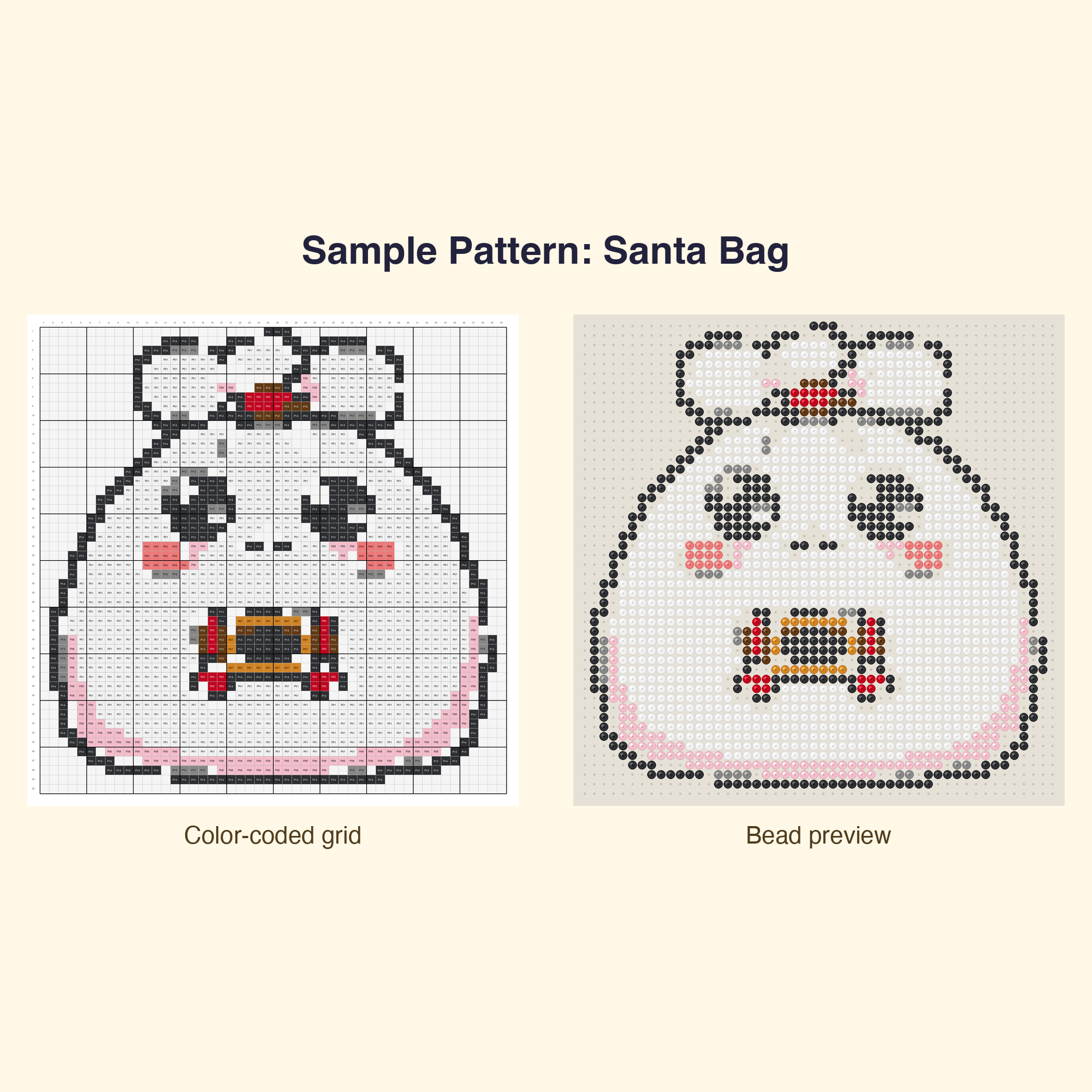 Cute Holiday Christmas Pixel Perler Bead Pattern Bundle | 48 Designs | Hama Bead Compatible | PDF Digital Download