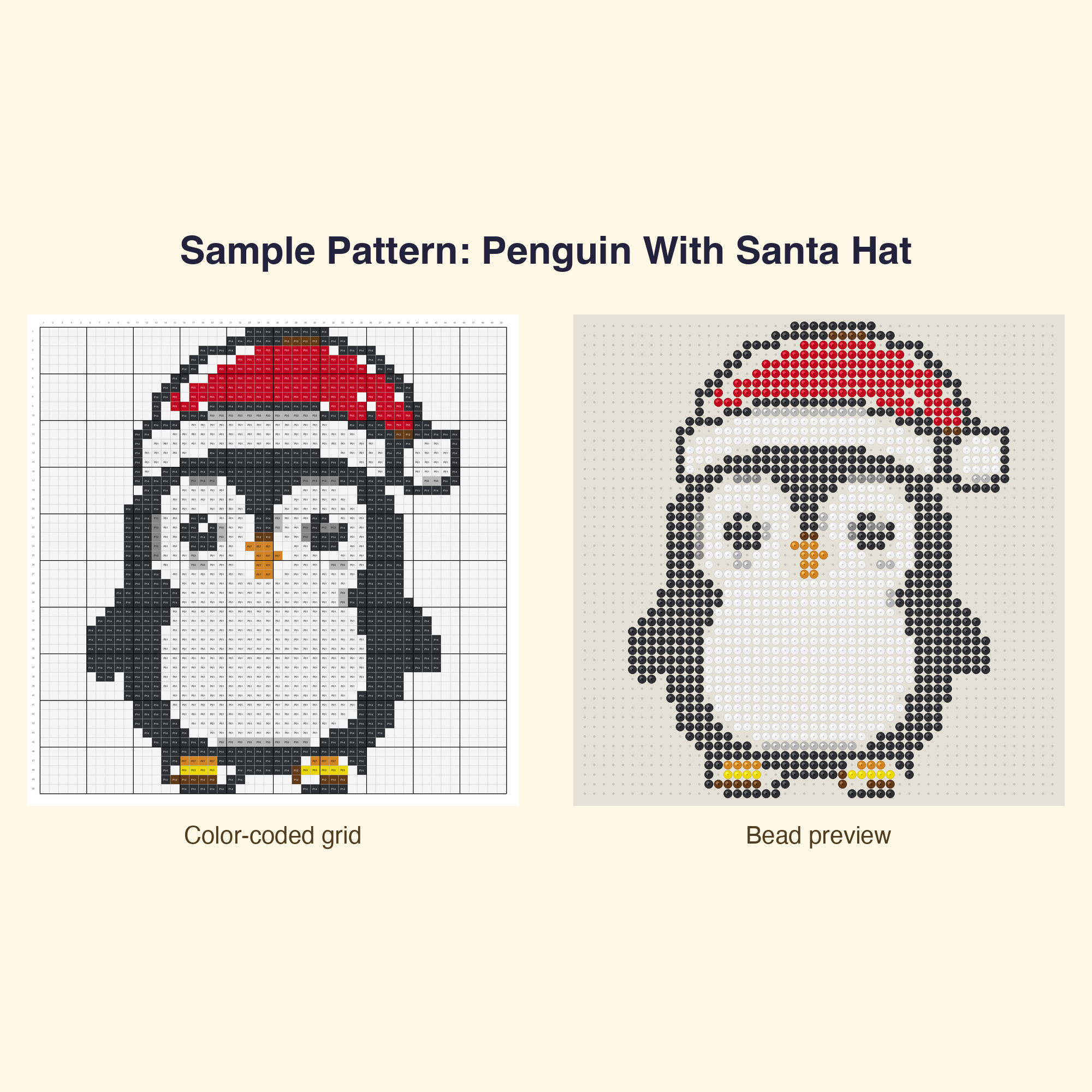 Cute Cute Christmas Perler Bead Pattern Bundle | 48 Designs | Hama Bead Compatible | PDF Digital Download