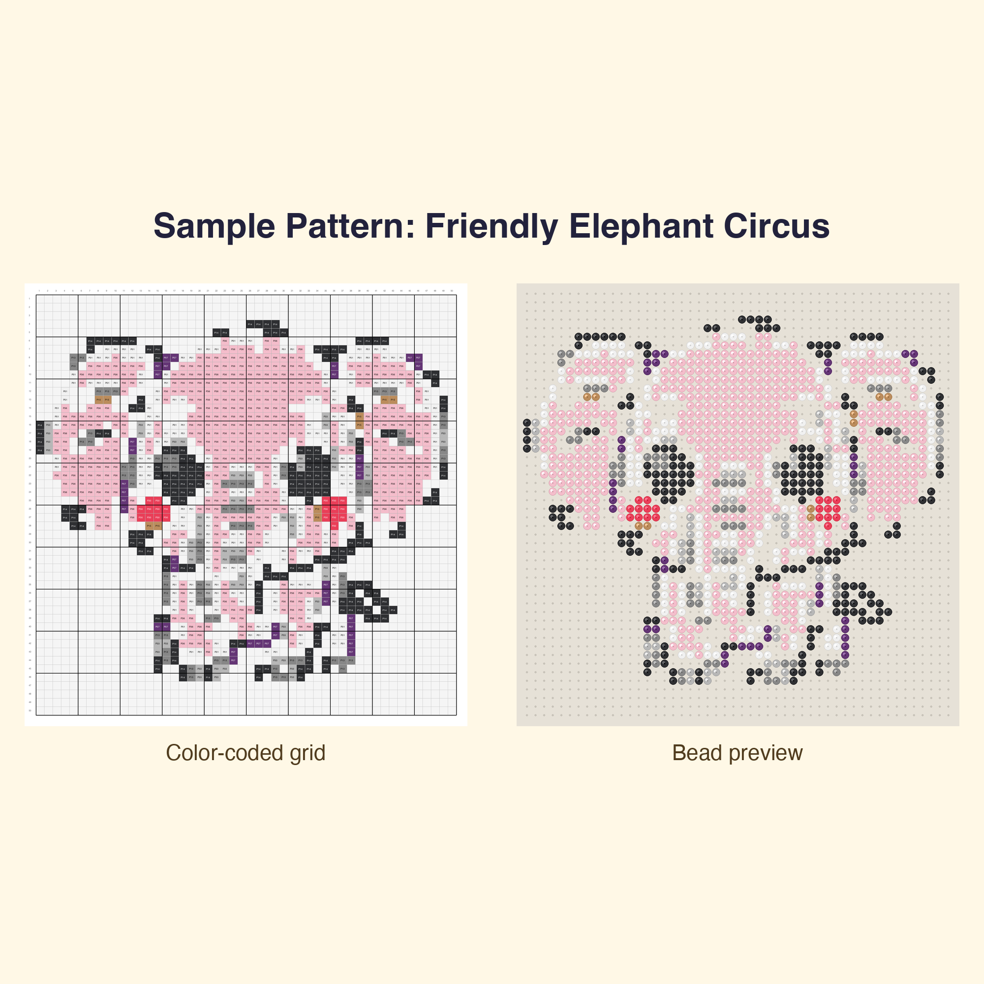 Kawaii Circus Carnival Perler Bead Pattern Bundle | 42 Designs | Hama Bead Compatible | PDF Digital Download