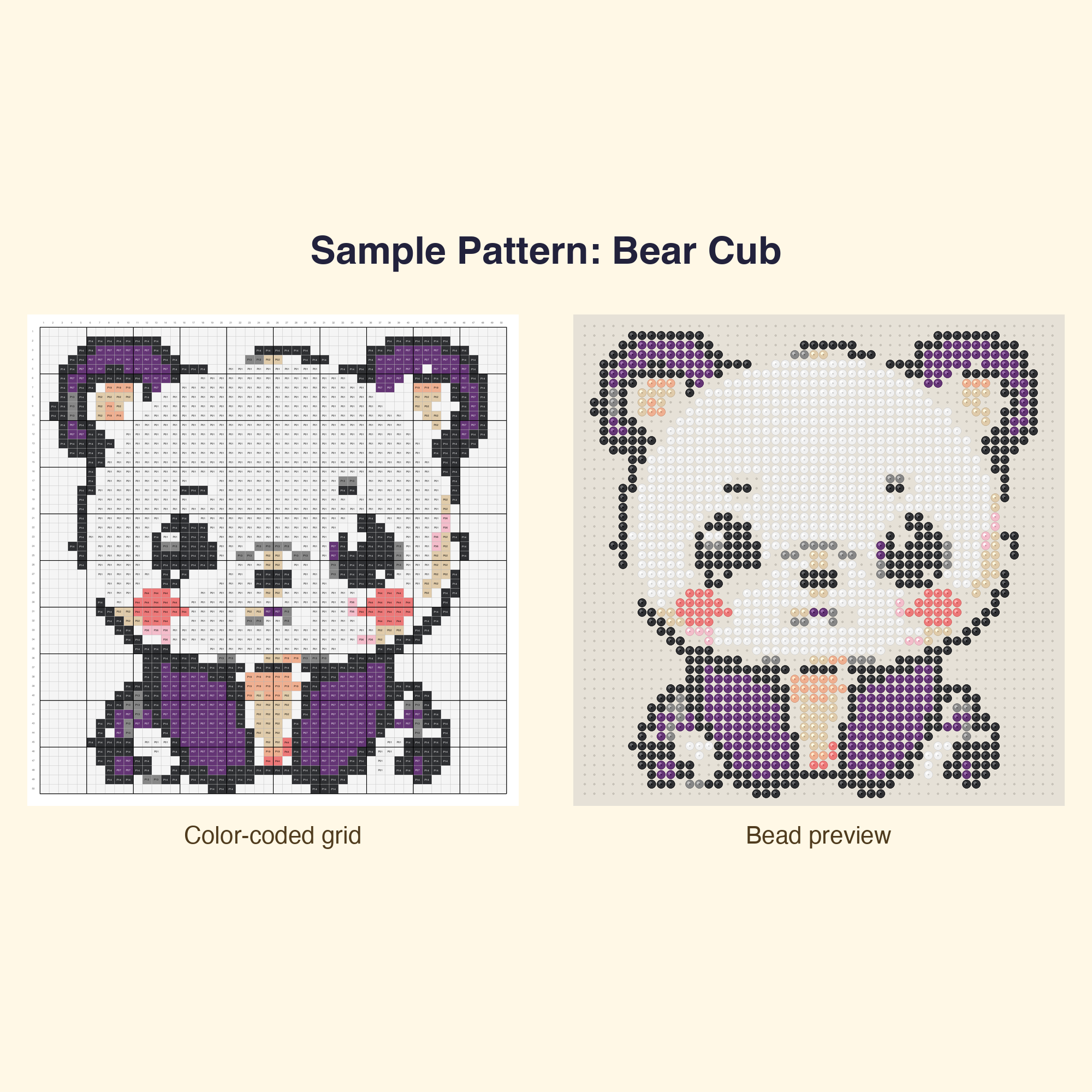 Cute Adorable Animal Friends Perler Bead Pattern Bundle | 48 Designs | Hama Bead Compatible | PDF Digital Download