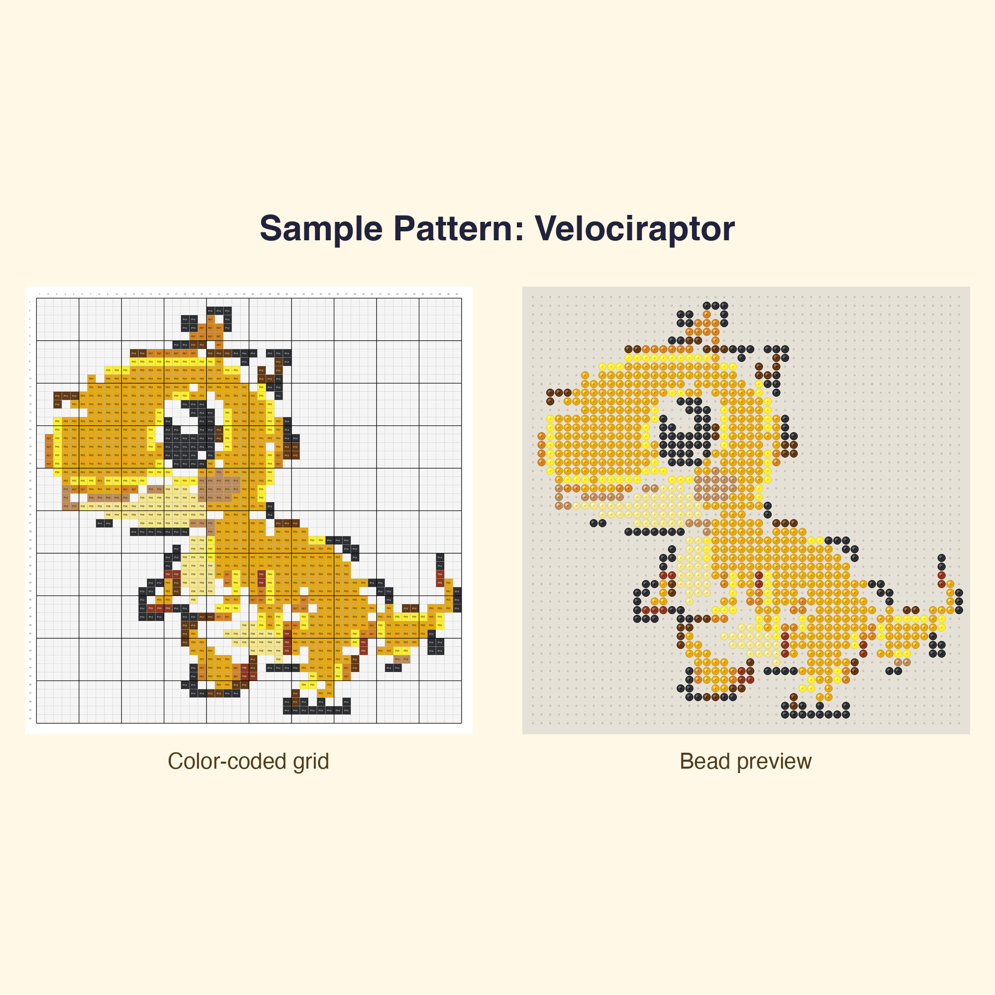 Cute Pixel Dinosaurs Perler Bead Pattern Bundle | 48 Designs | Hama Bead Compatible | PDF Digital Download