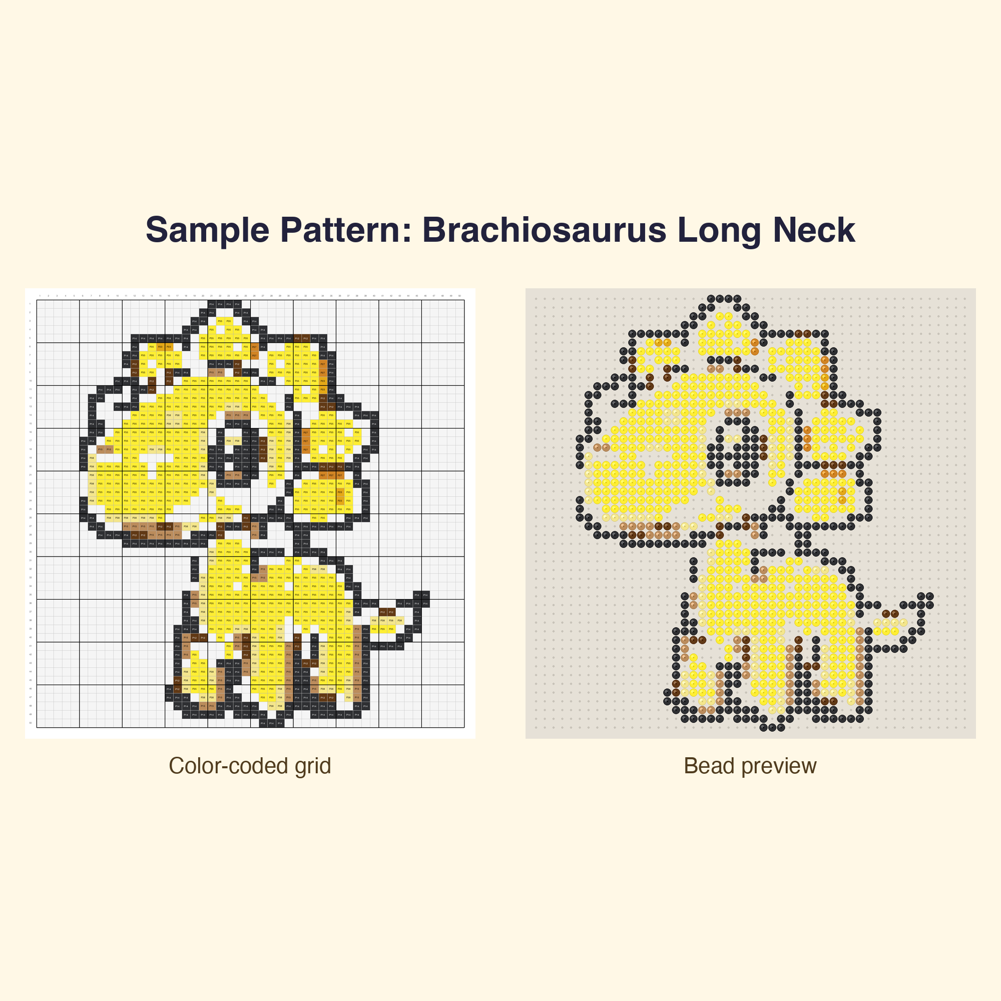 Cute Pixel Dinosaurs Perler Bead Pattern Bundle | 48 Designs | Hama Bead Compatible | PDF Digital Download