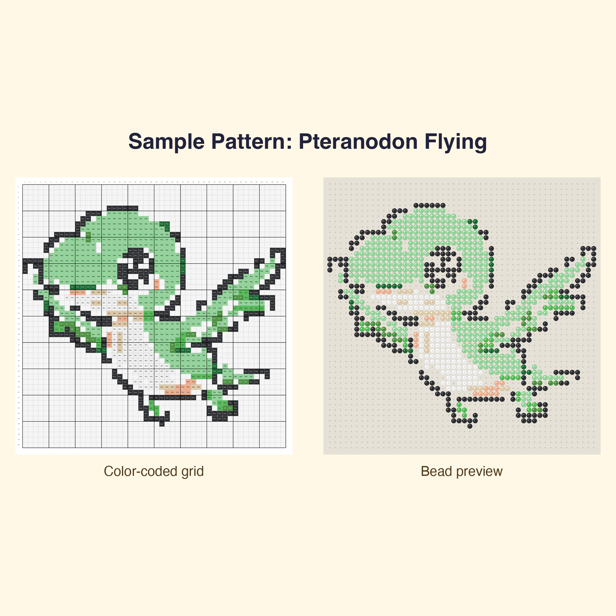 Cute Pixel Dinosaurs Perler Bead Pattern Bundle | 48 Designs | Hama Bead Compatible | PDF Digital Download