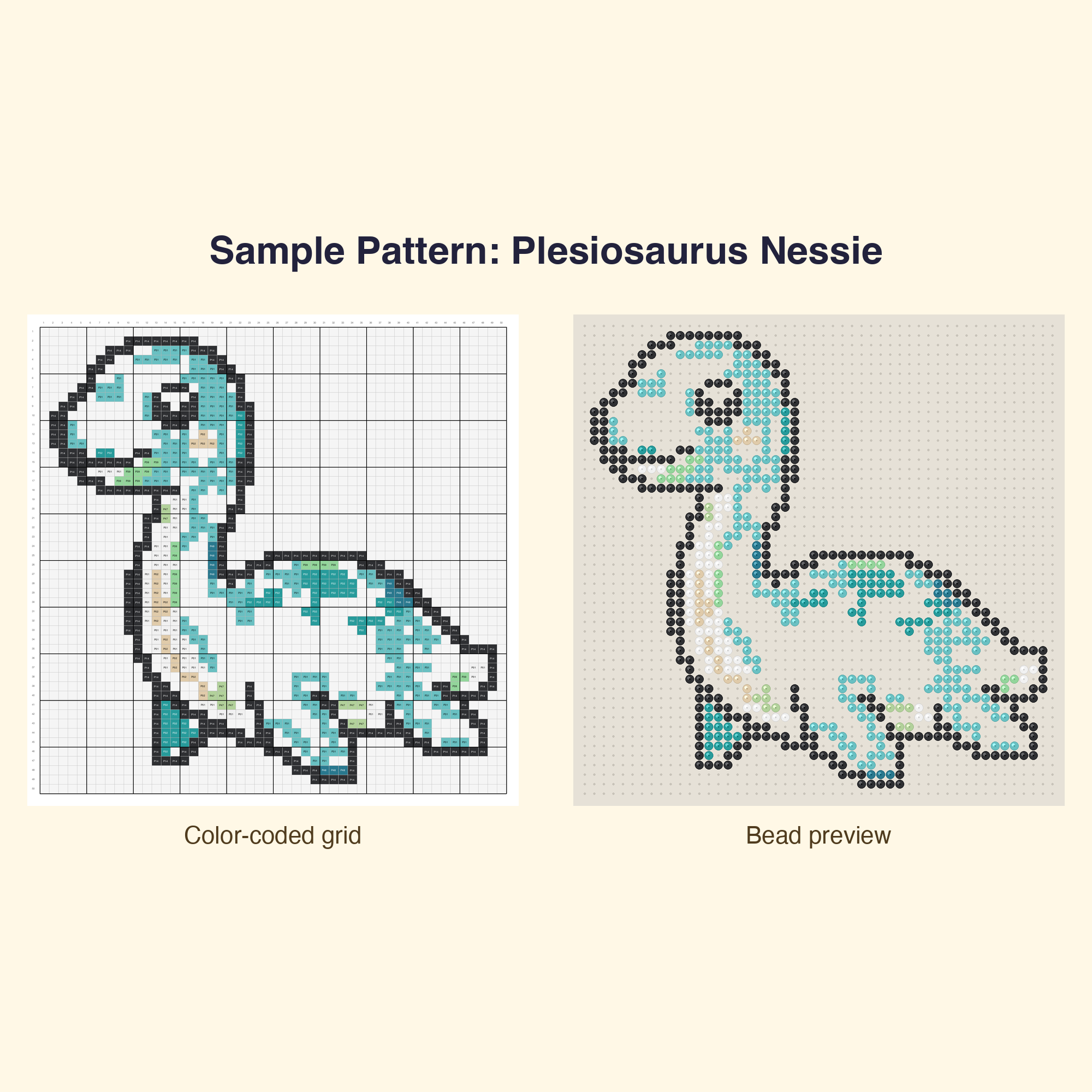 Cute Kawaii Dinosaurs Perler Bead Pattern Bundle | 48 Designs | Hama Bead Compatible | PDF Digital Download