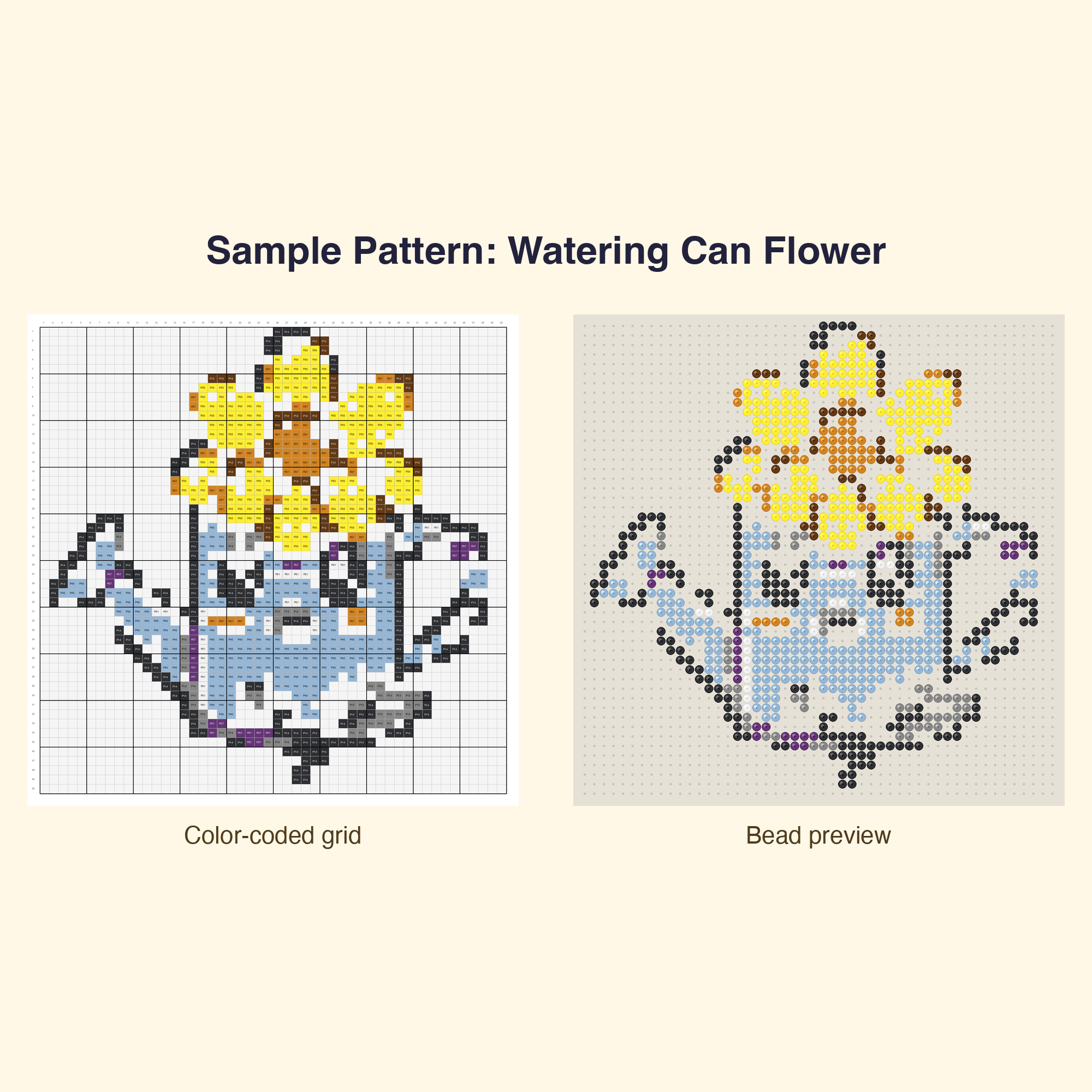 Cute Spring Garden Perler Bead Pattern Bundle | 42 Designs | Hama Bead Compatible | PDF Digital Download
