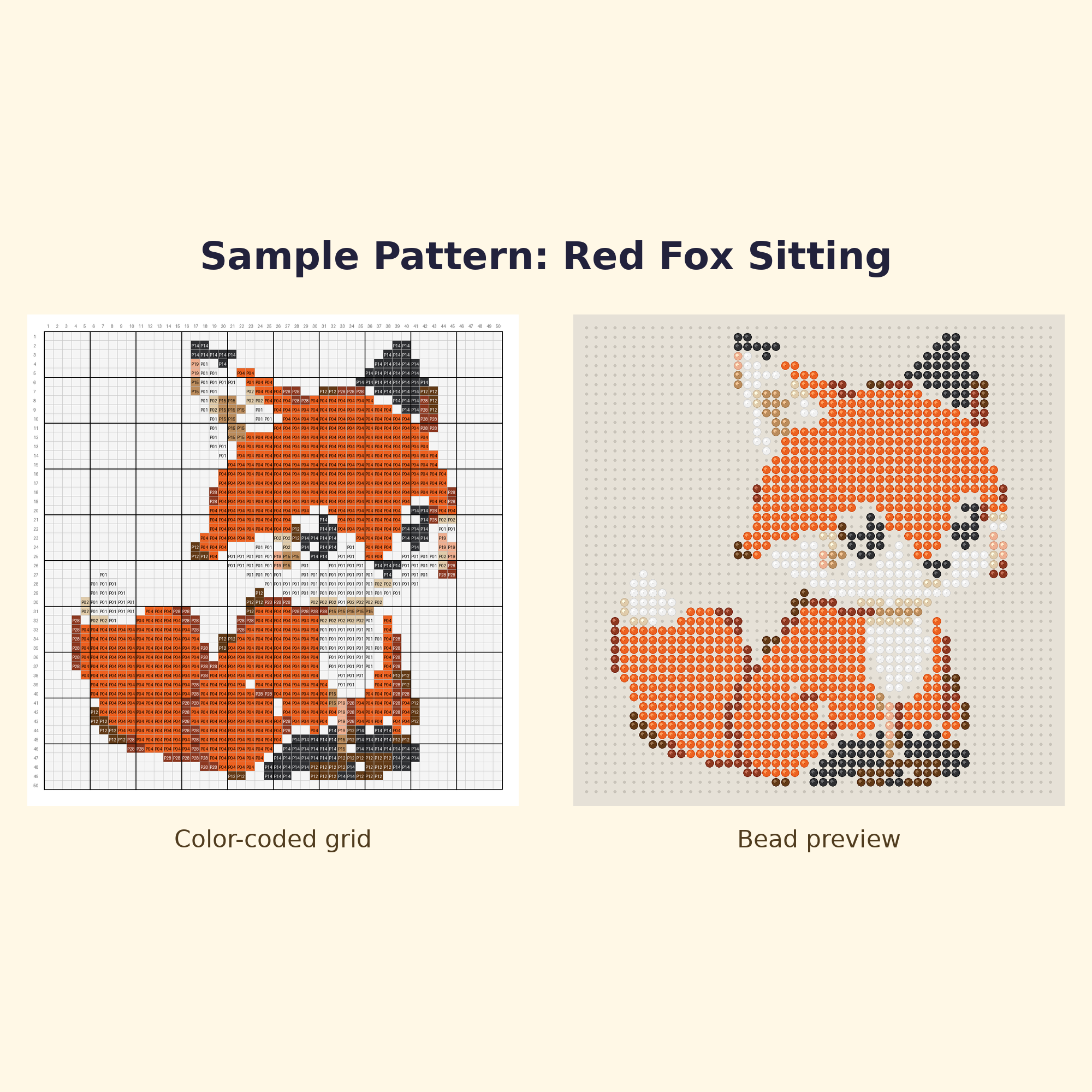 Cute Fox Pals Perler Bead Pattern Bundle | 24 Designs | Hama Bead Compatible | PDF Digital Download