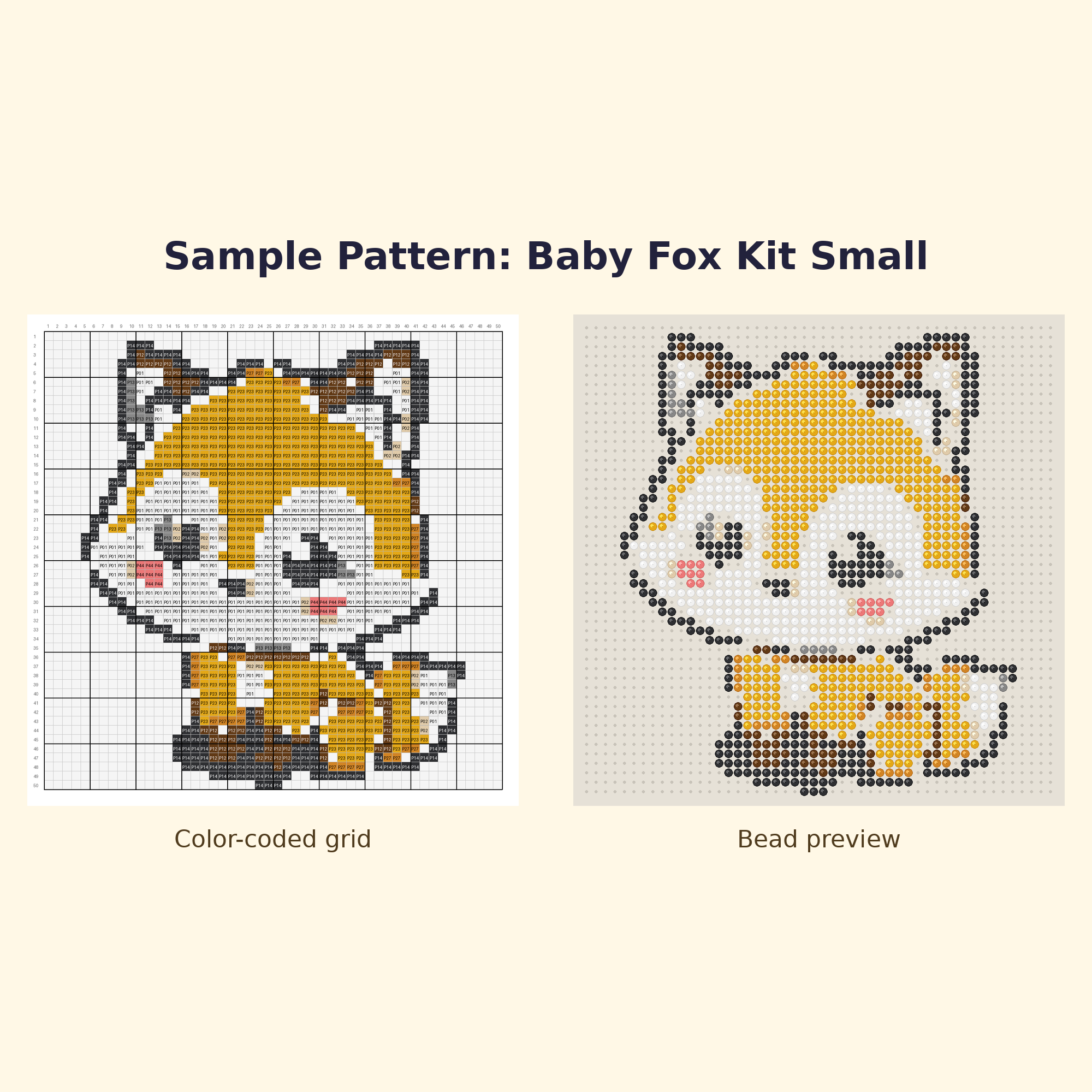 Cute Fox Pals Perler Bead Pattern Bundle | 24 Designs | Hama Bead Compatible | PDF Digital Download
