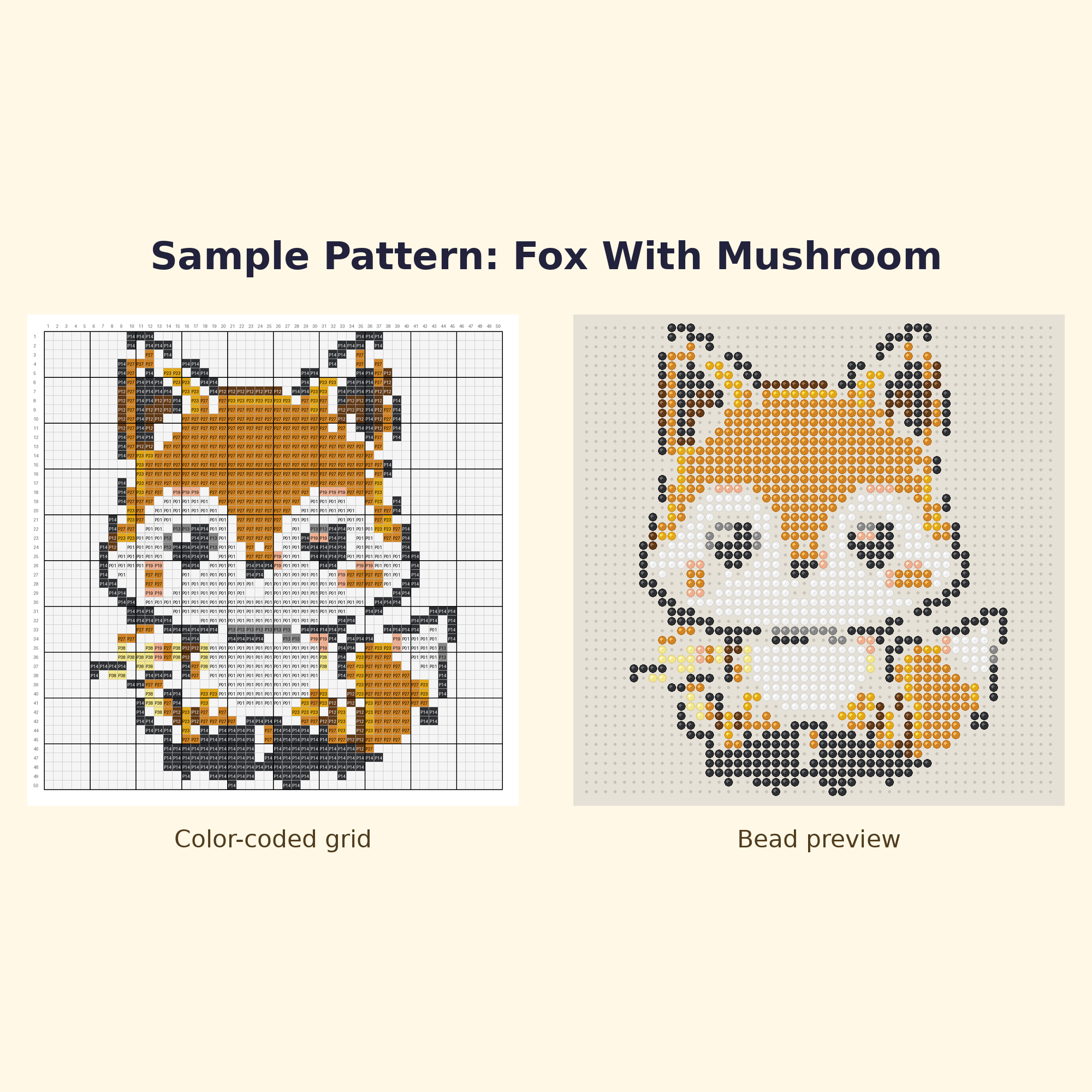 Cute Fox Pals Perler Bead Pattern Bundle | 24 Designs | Hama Bead Compatible | PDF Digital Download