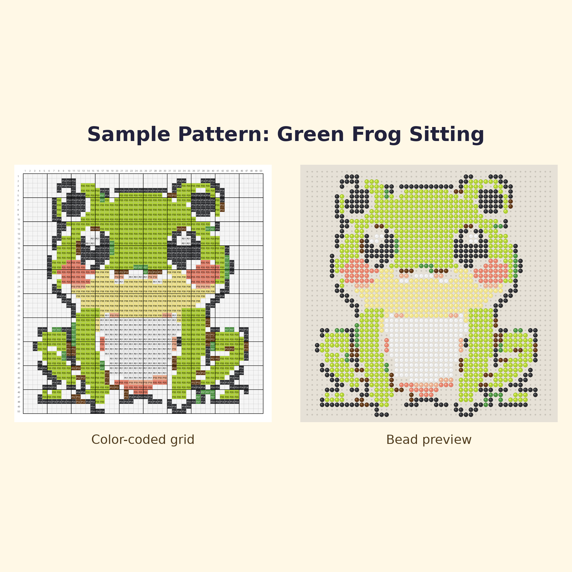 Cute Frog Pals Perler Bead Pattern Bundle | 24 Designs | Hama Bead Compatible | PDF Digital Download