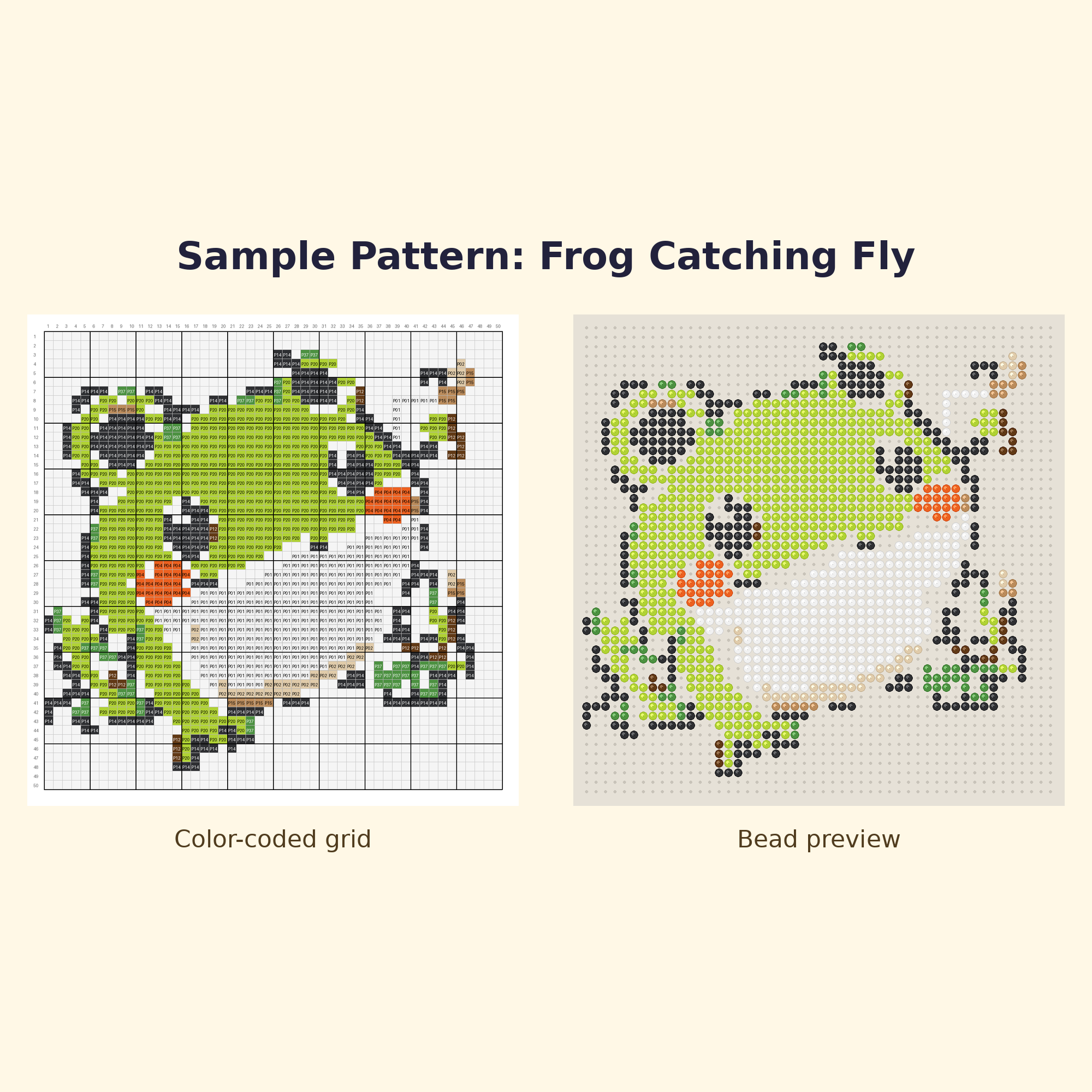 Cute Frog Pals Perler Bead Pattern Bundle | 24 Designs | Hama Bead Compatible | PDF Digital Download