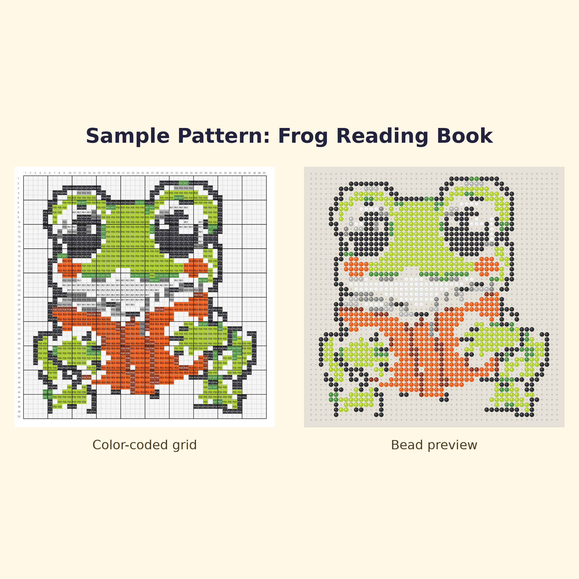 Cute Frog Pals Perler Bead Pattern Bundle | 24 Designs | Hama Bead Compatible | PDF Digital Download