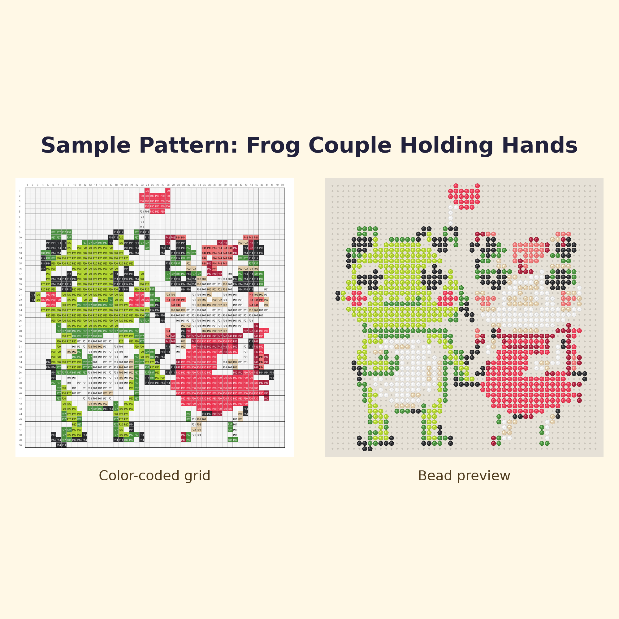 Cute Frog Pals Perler Bead Pattern Bundle | 24 Designs | Hama Bead Compatible | PDF Digital Download