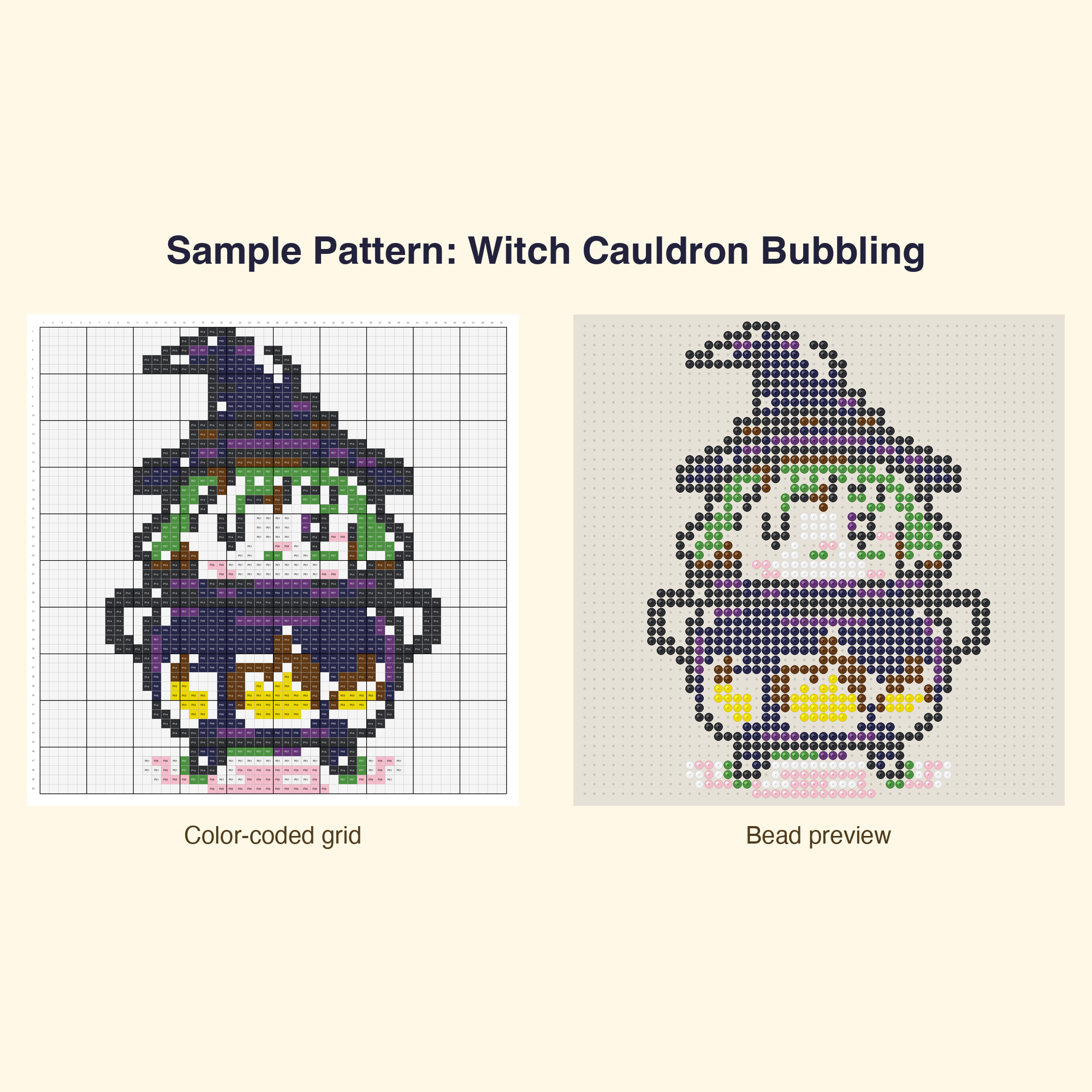 Cute Halloween Kawaii Bundle Perler Bead Pattern Bundle | 48 Designs | Hama Bead Compatible | PDF Digital Download