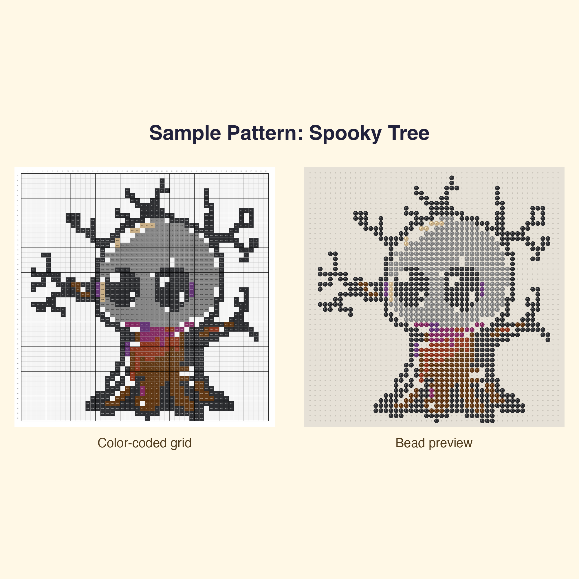 Cute Halloween Kawaii Bundle Perler Bead Pattern Bundle | 48 Designs | Hama Bead Compatible | PDF Digital Download