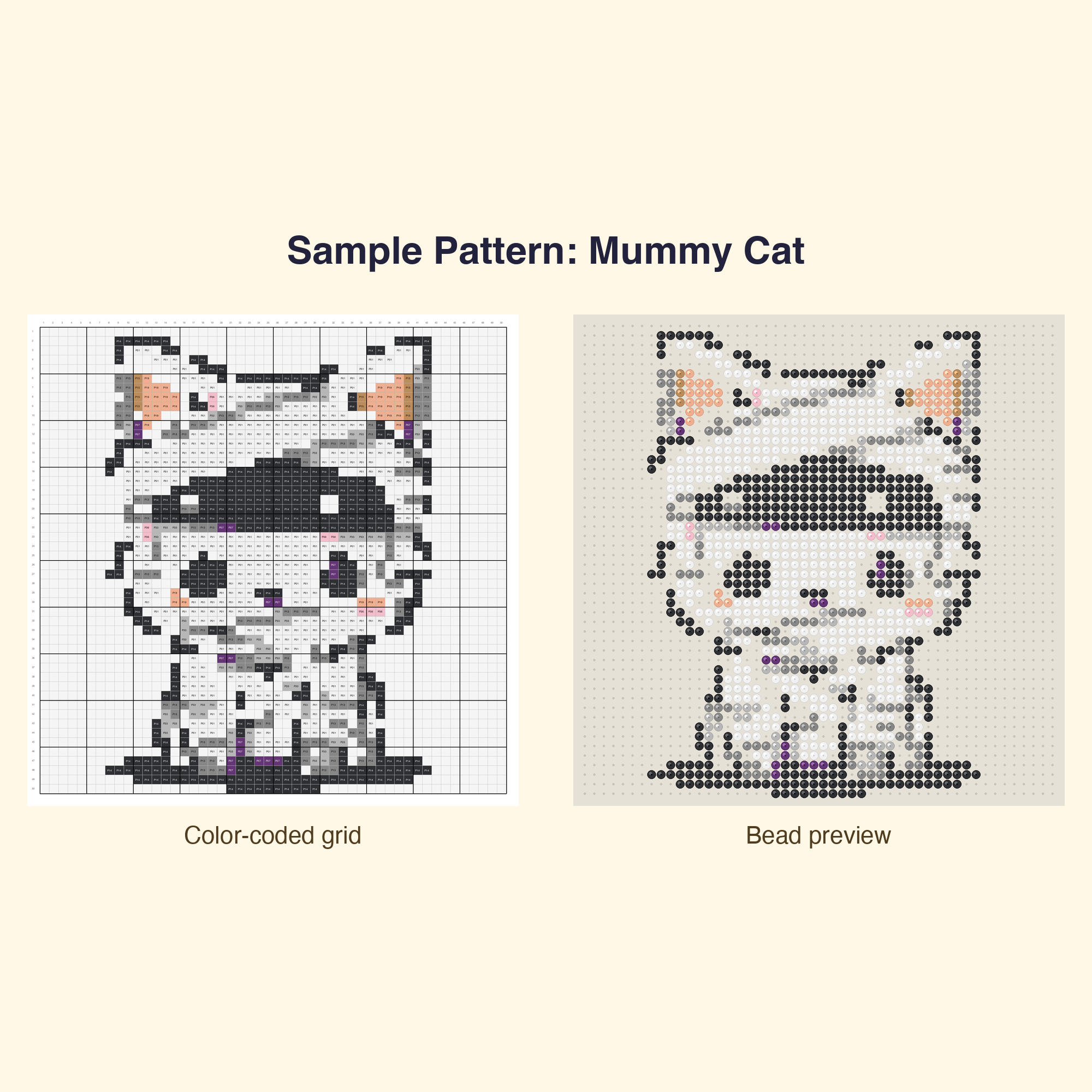 Cute Halloween Kawaii Bundle Perler Bead Pattern Bundle | 48 Designs | Hama Bead Compatible | PDF Digital Download